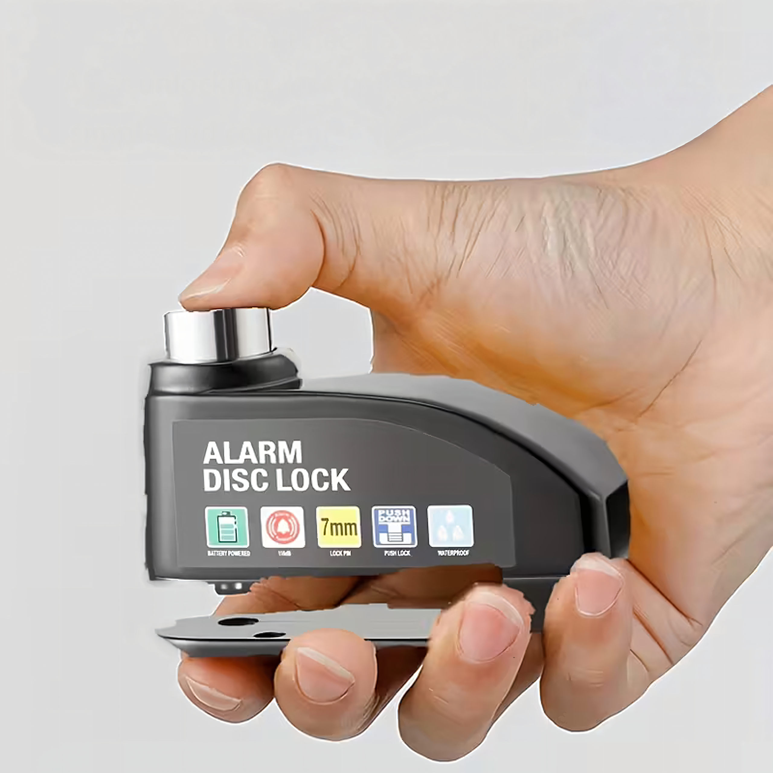 Luku piduriketta kaitse 110dB 7 mm tõukeratta, mootorratta, jalgratta jaoks