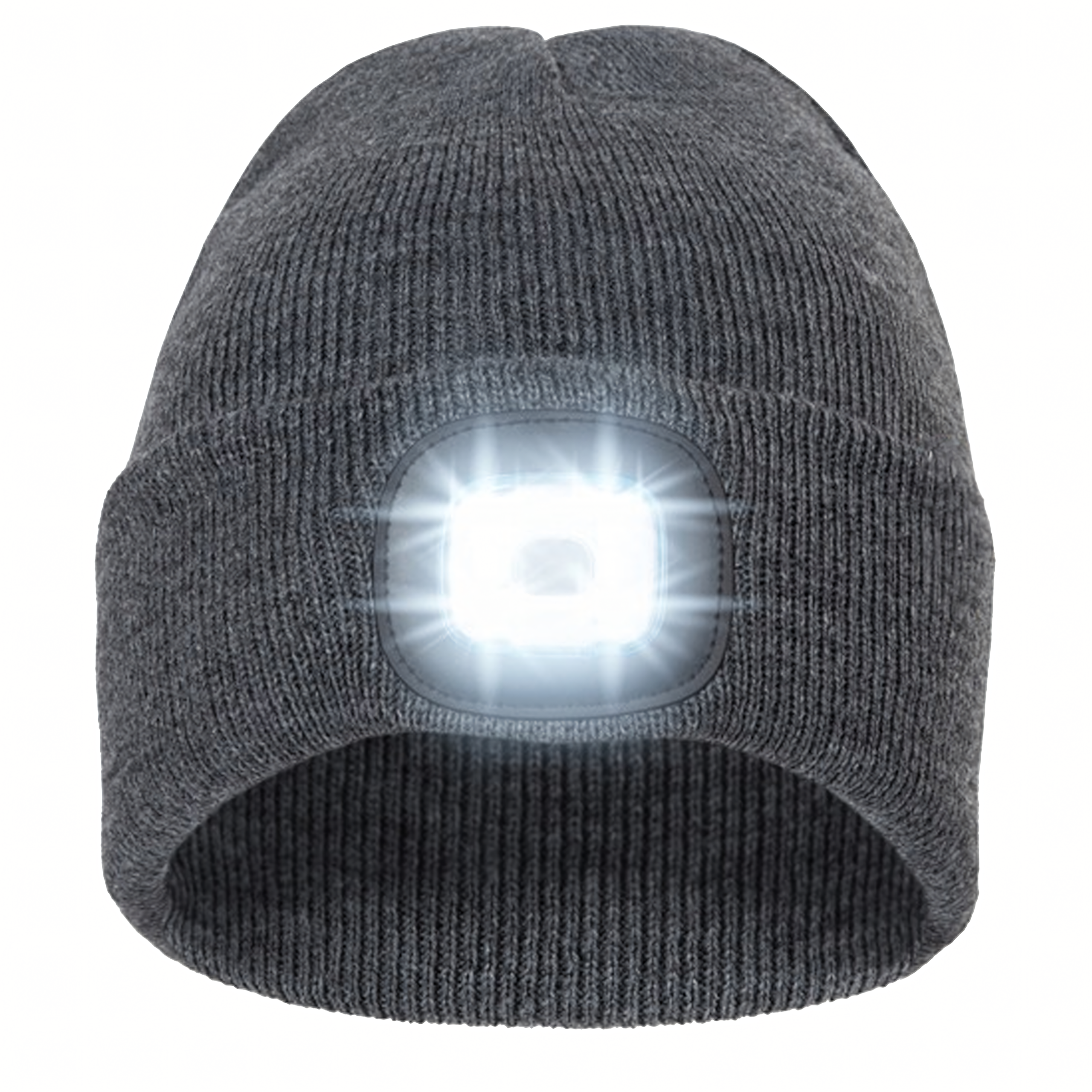 Talvemüts LED-taskulambi ja tööesilambiga jooksmiseks, hall