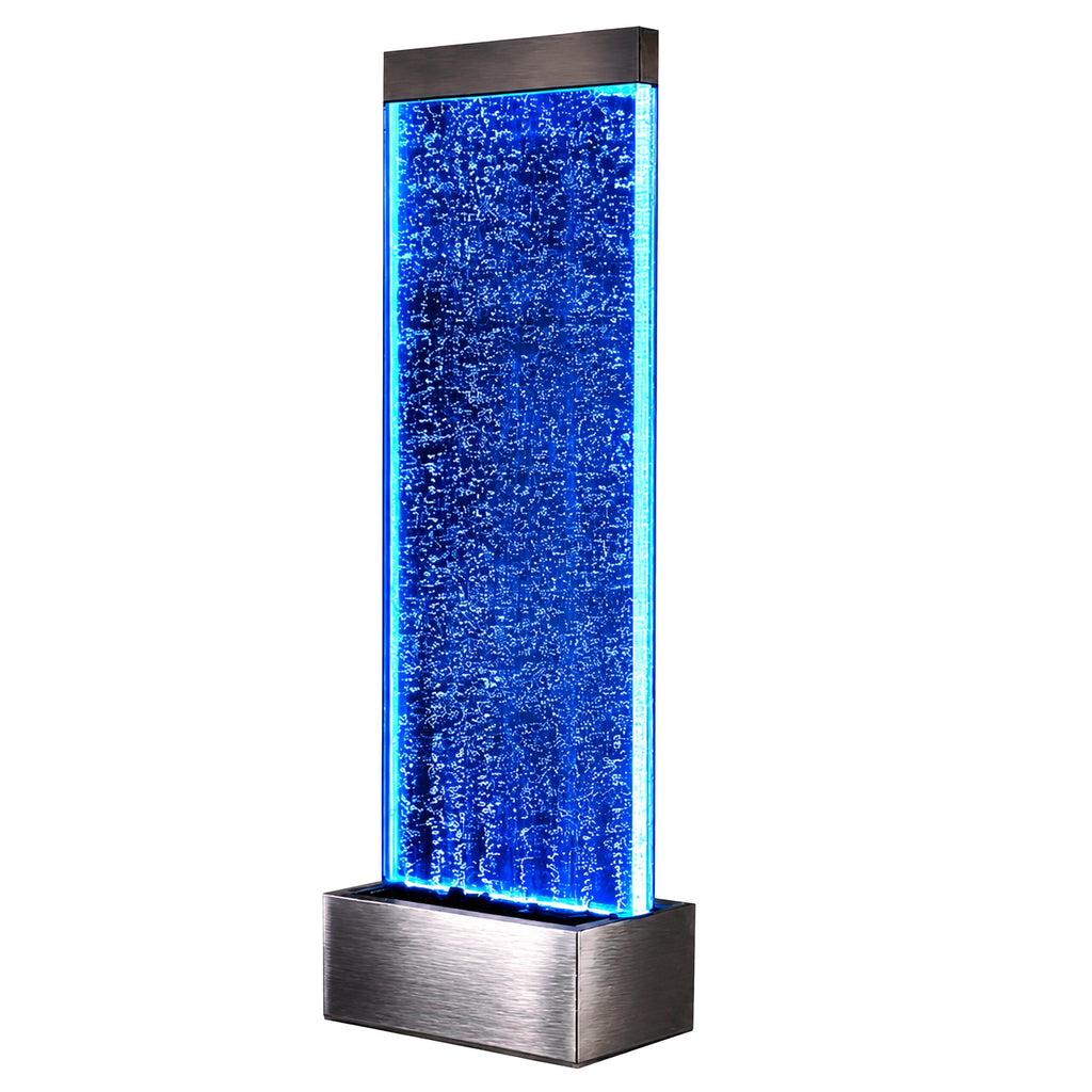 Freestanding Water Bubble Wall Fountain LED RGB 183x50.5x28cm