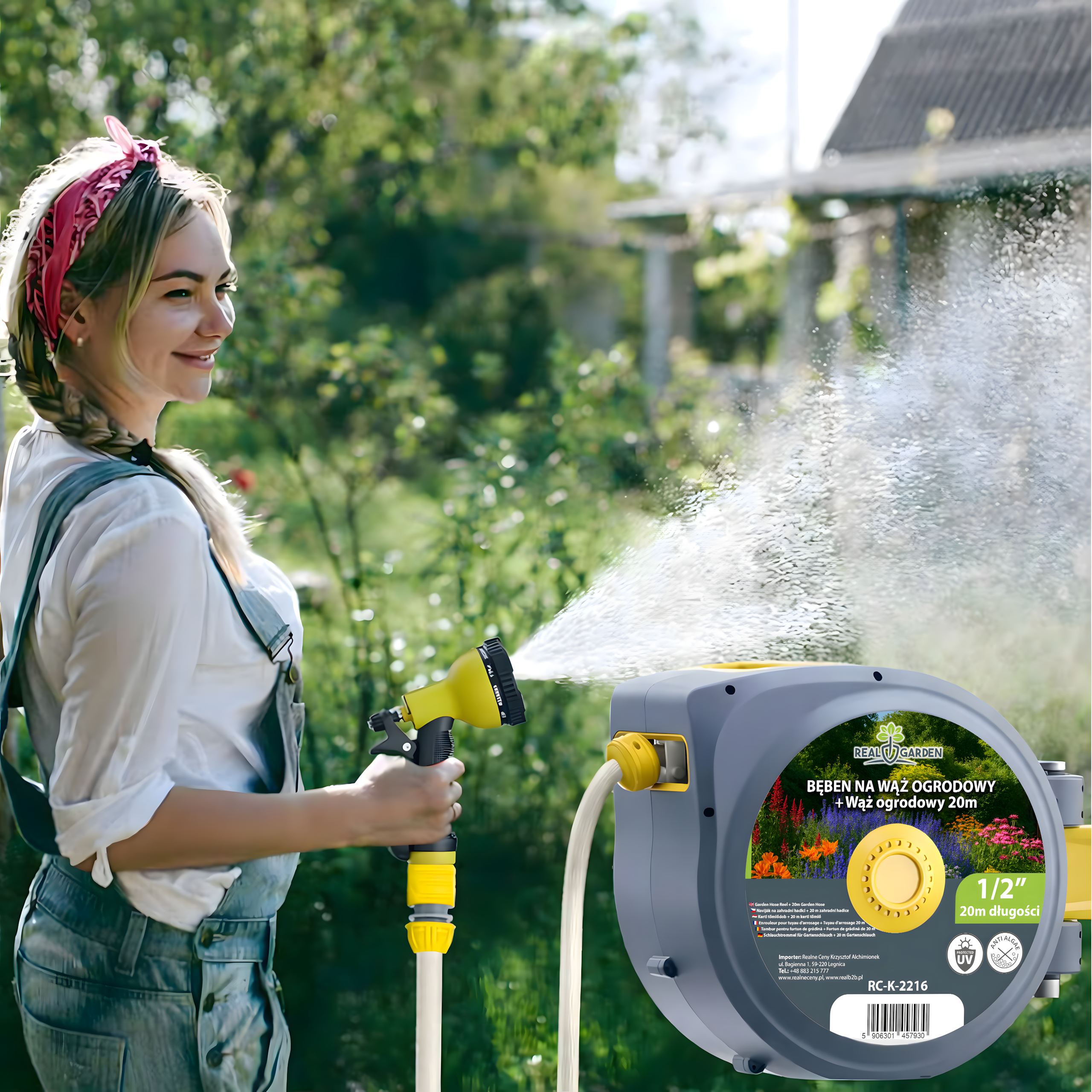 Automaatne seinale kinnitatav voolikurull 1/2" 20m komplekt