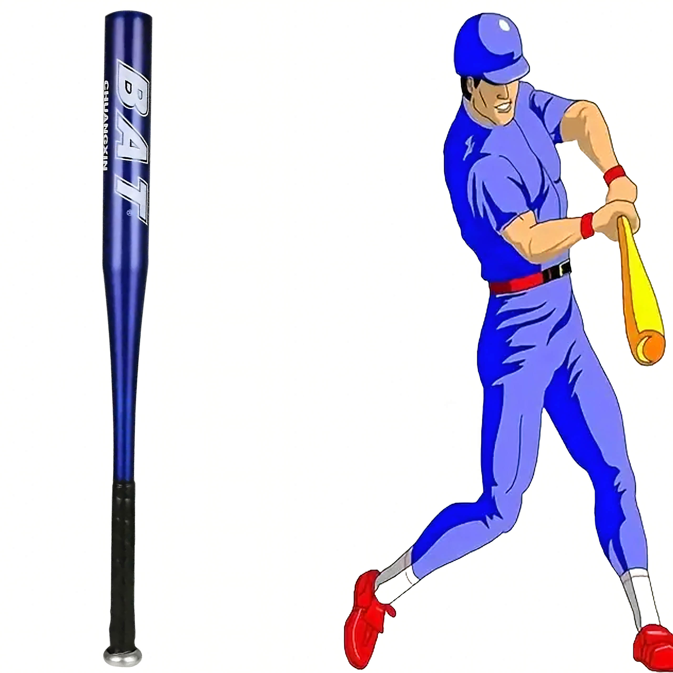 Pesapallikurikas alumiiniumist pesapallikurikas 25" 64cm treening sinine