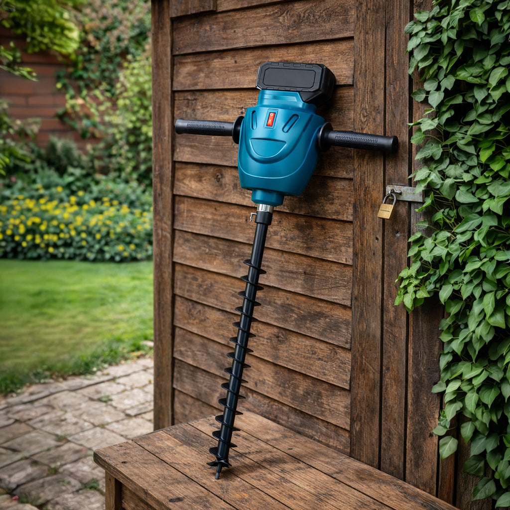 Akutrell-tüüpi pinnase ja segu segaja, 2x aku