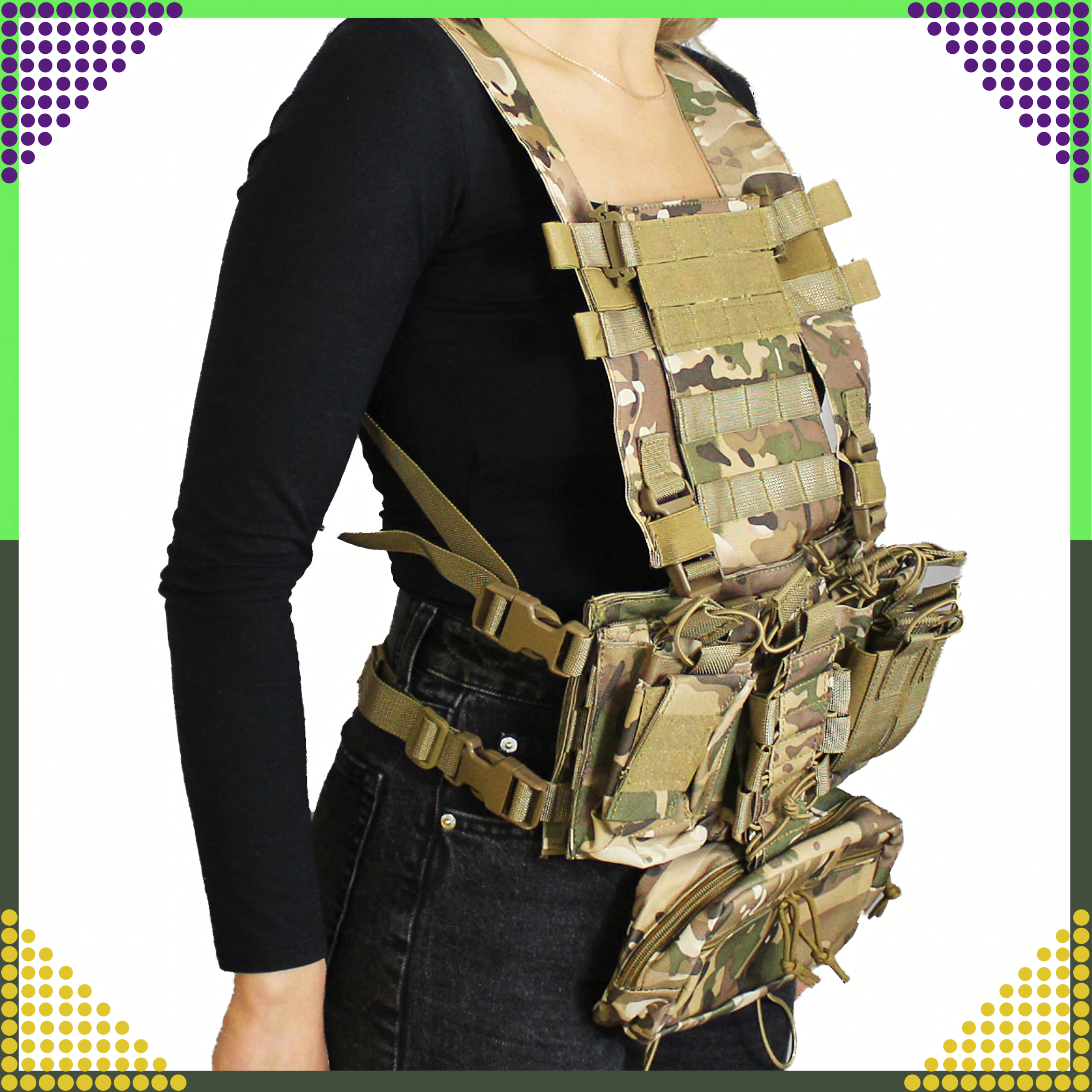 Tactical Military Protective Molle Vest Lightweight Airsoft Airsoft Dispenser
