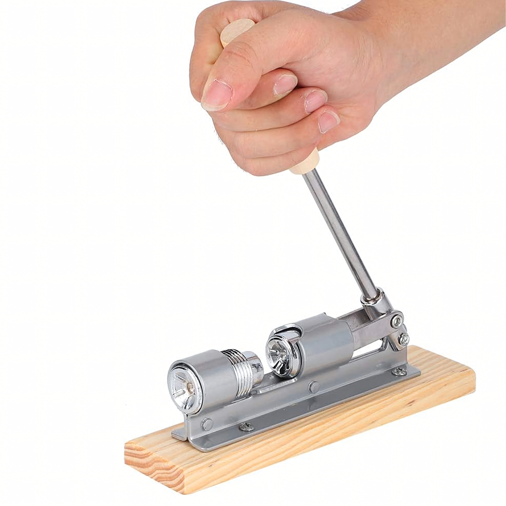 Steel Nutcracker with Wooden Base