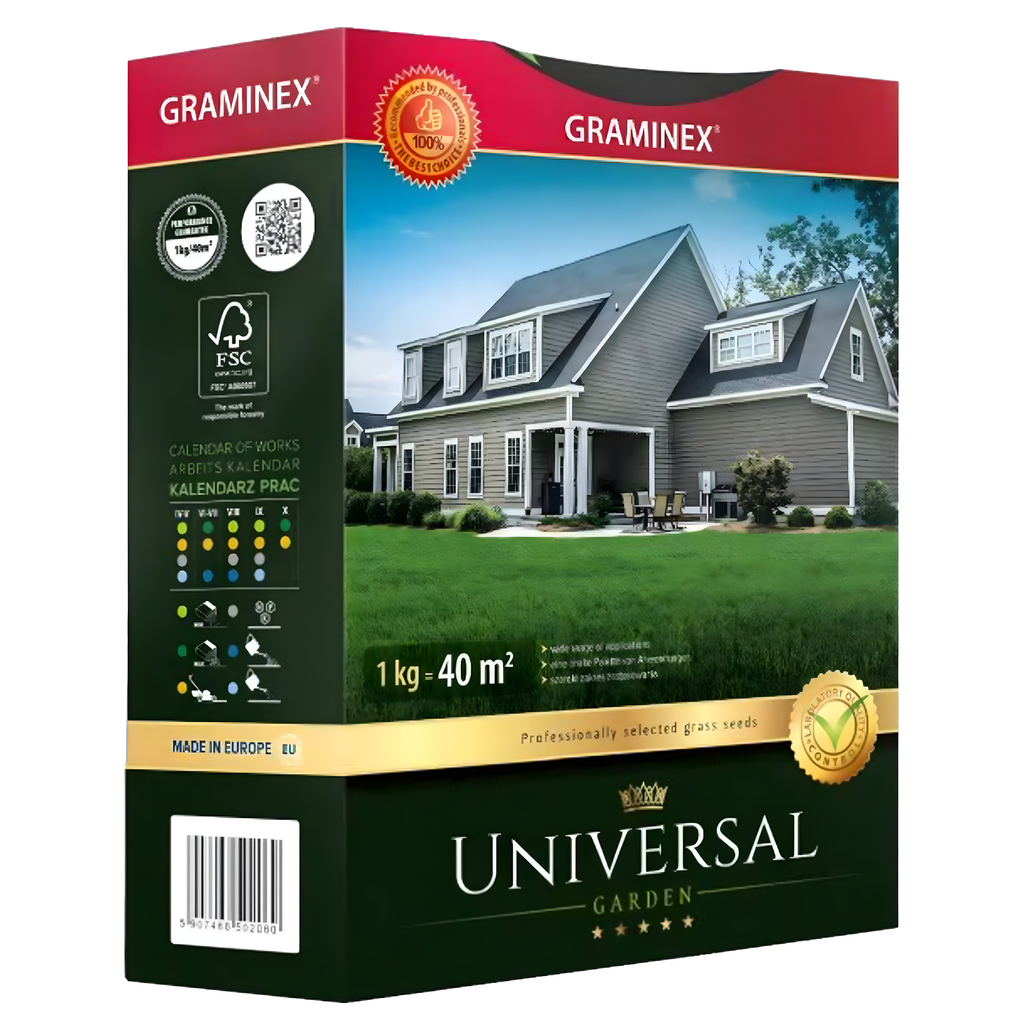 Premium Universal Grass Seed Mix 1kg for 40m² Resistant