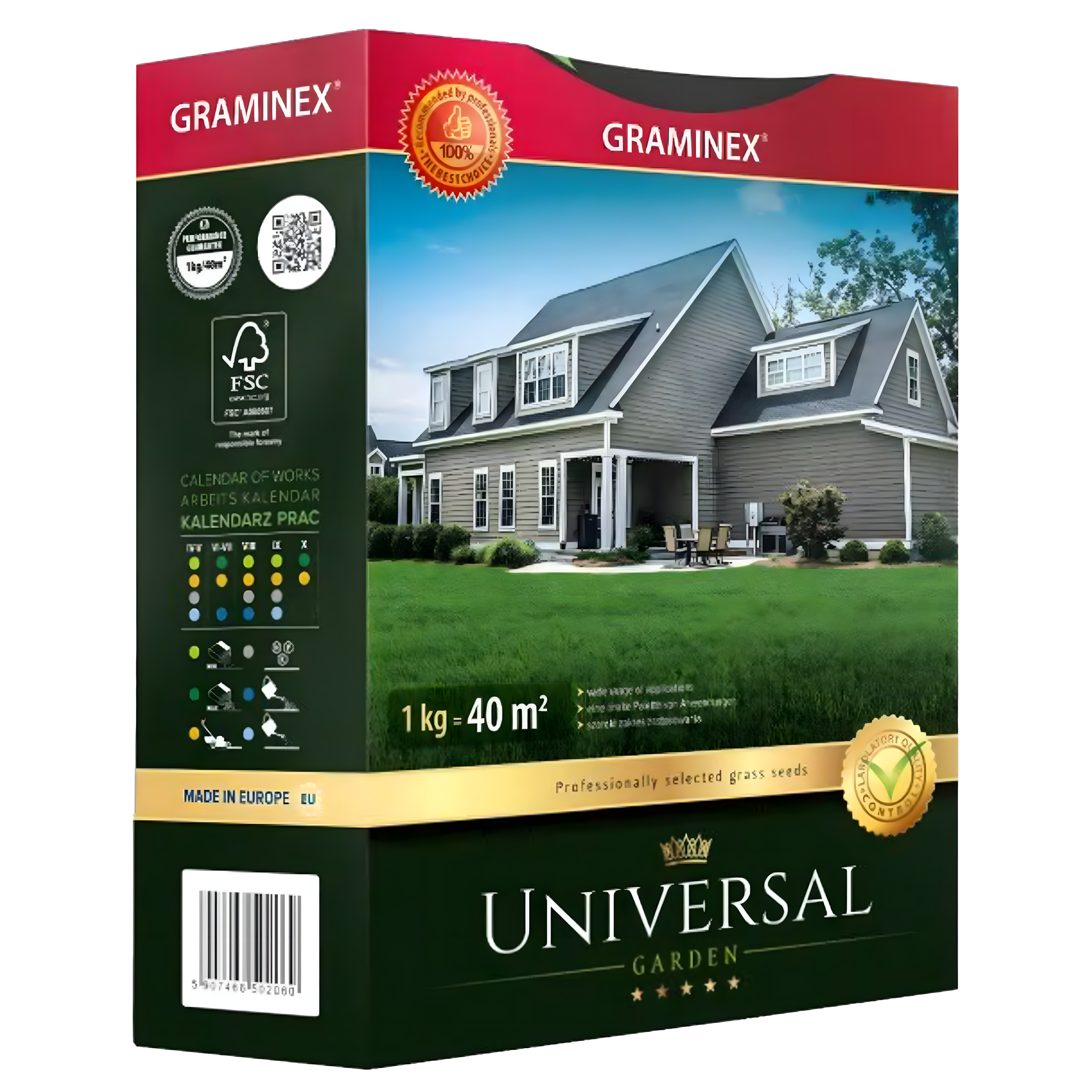 Premium Universal Grass Seed Mix 1kg for 40m² Resistant