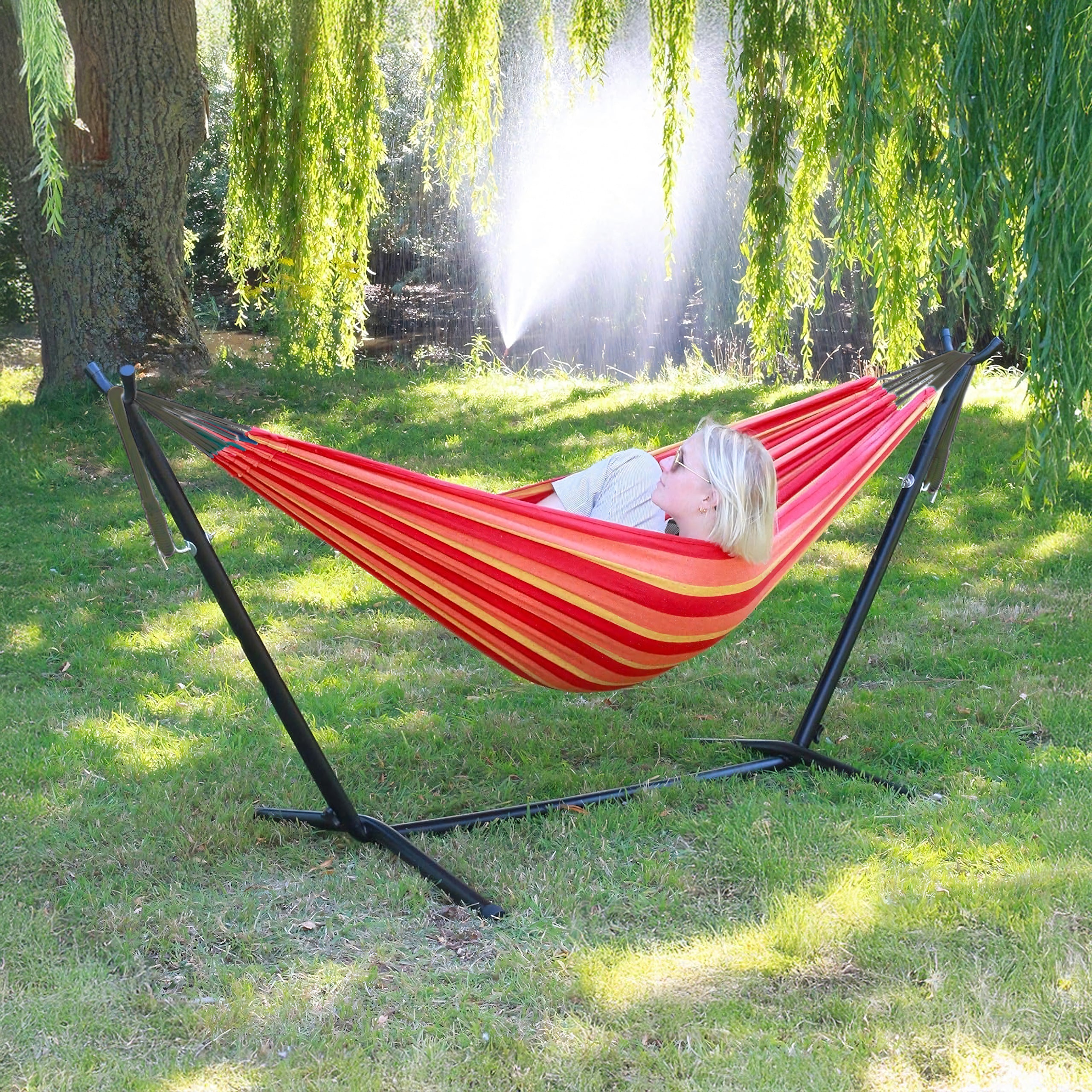Large Garden Hammock with Stand Set