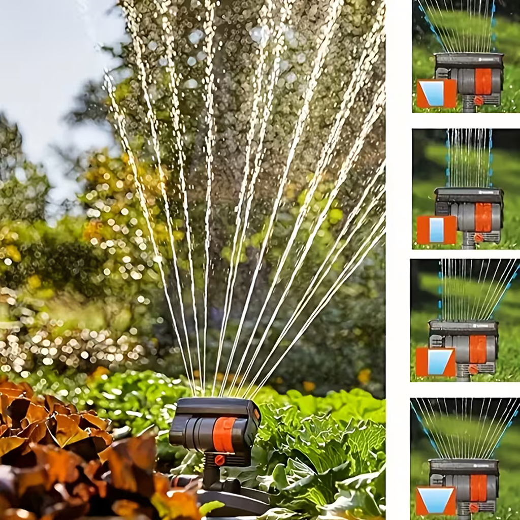 Oscillating Rotary Garden Sprinkler with 16 Nozzles