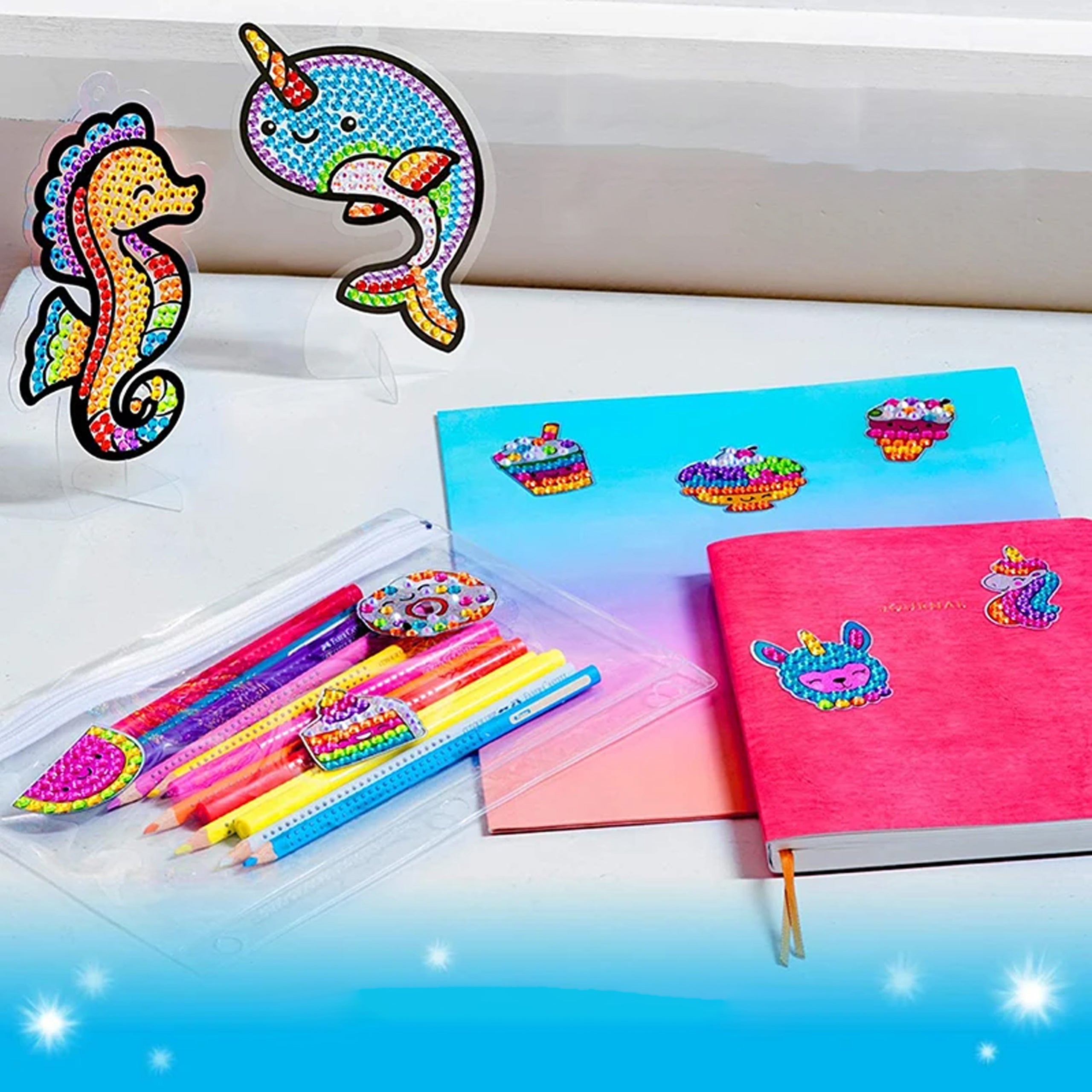 Teemanttikand, teemantkleebised, 5D mosaiikpulgad lastele, komplekt