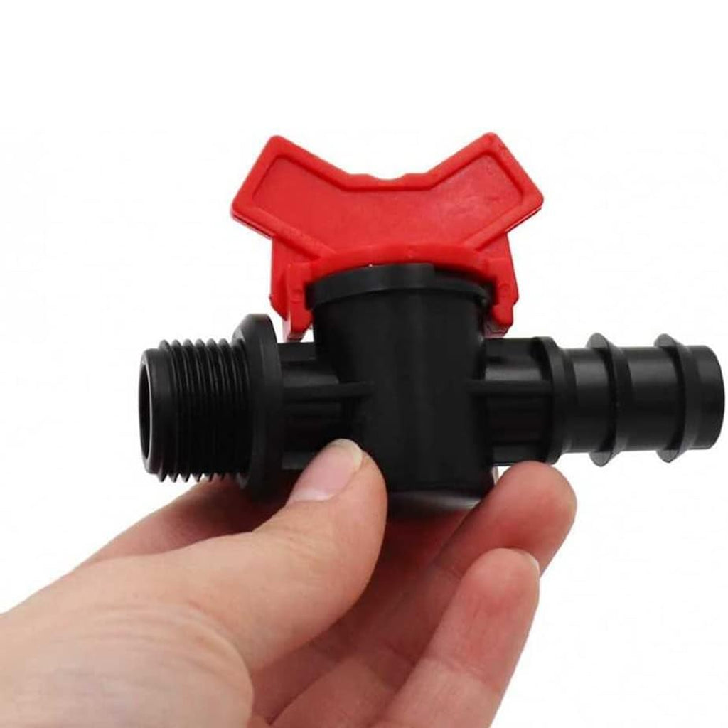 100 pcs Shut-off Valve for Drip Irrigation Line Connector Fi 16 mm