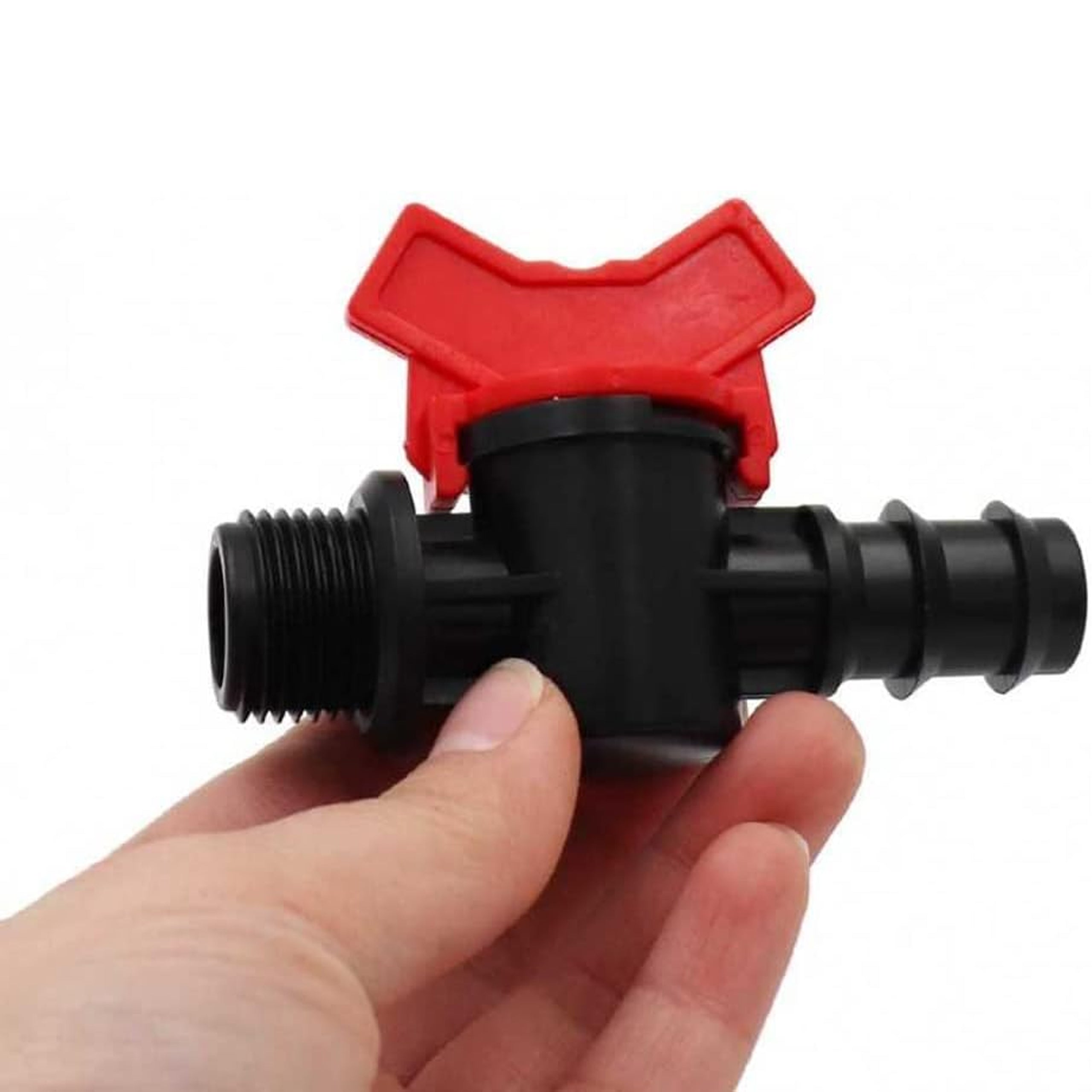 100 pcs Shut-off Valve for Drip Irrigation Line Connector Fi 16 mm