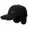 Men's Warm Winter Cap with Visor and Earflaps - Insulated Pilot Hat (VB9)