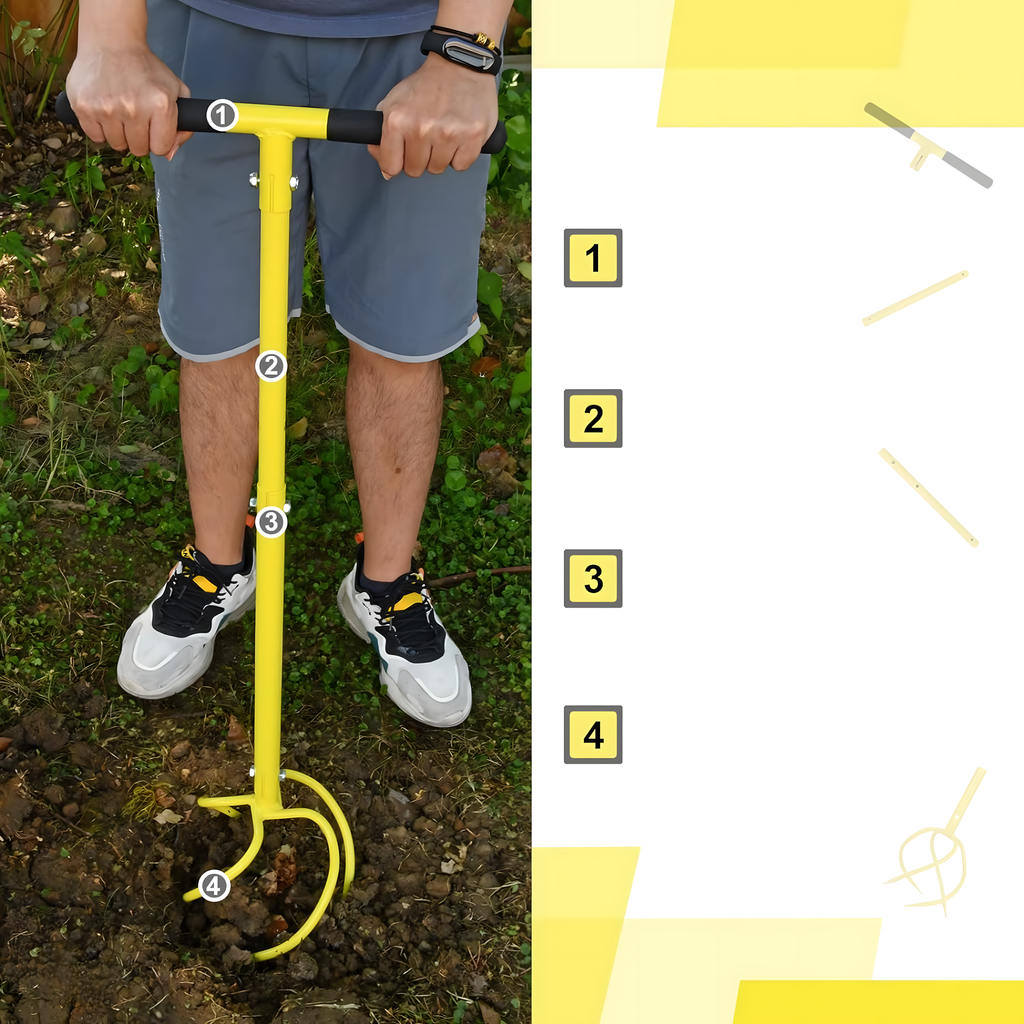 Handheld Garden Cultivator Soil Loosener Weeder Aerator