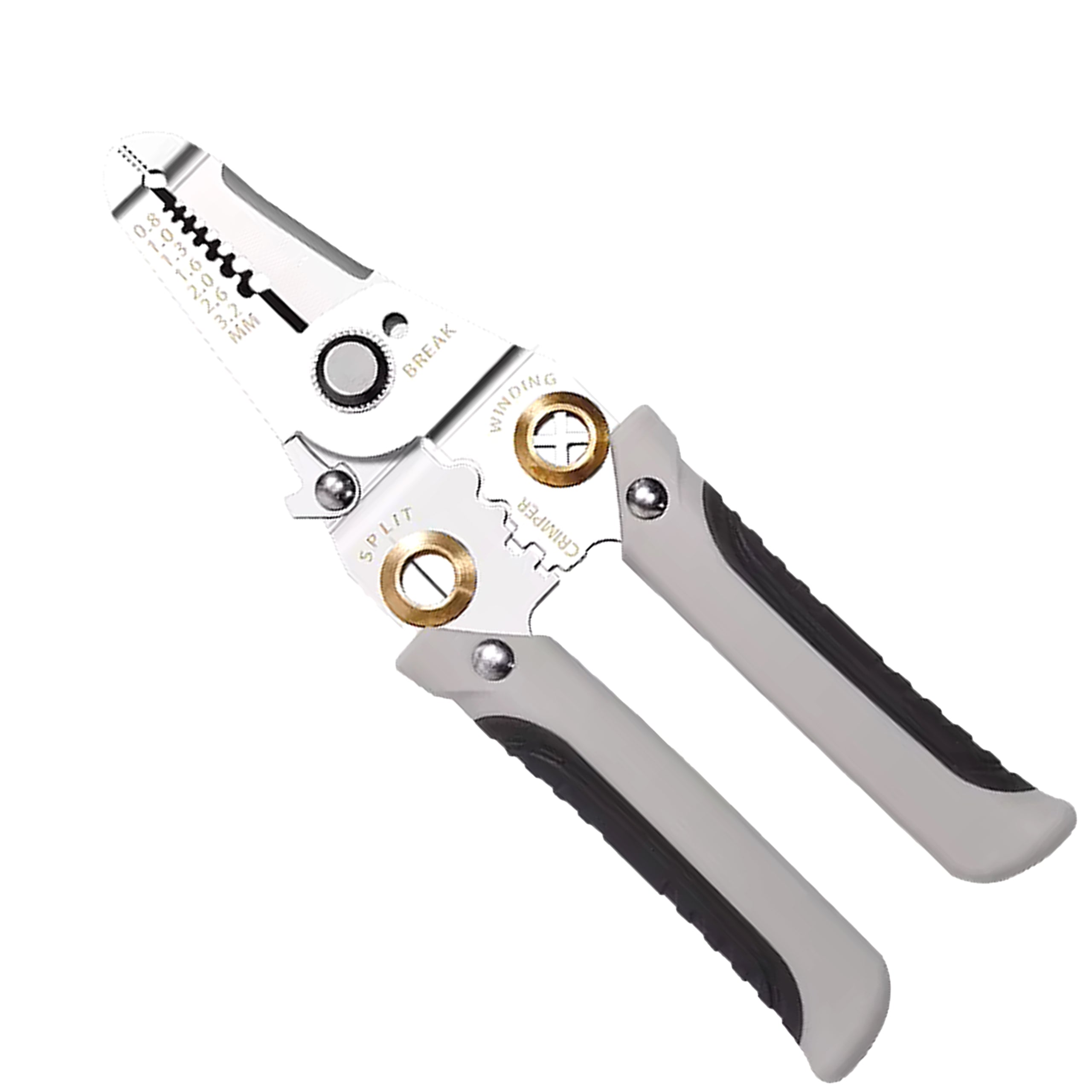 7-in-1 Cable Insulation Stripping and Connector Crimping Pliers 0.8-3.2 mm