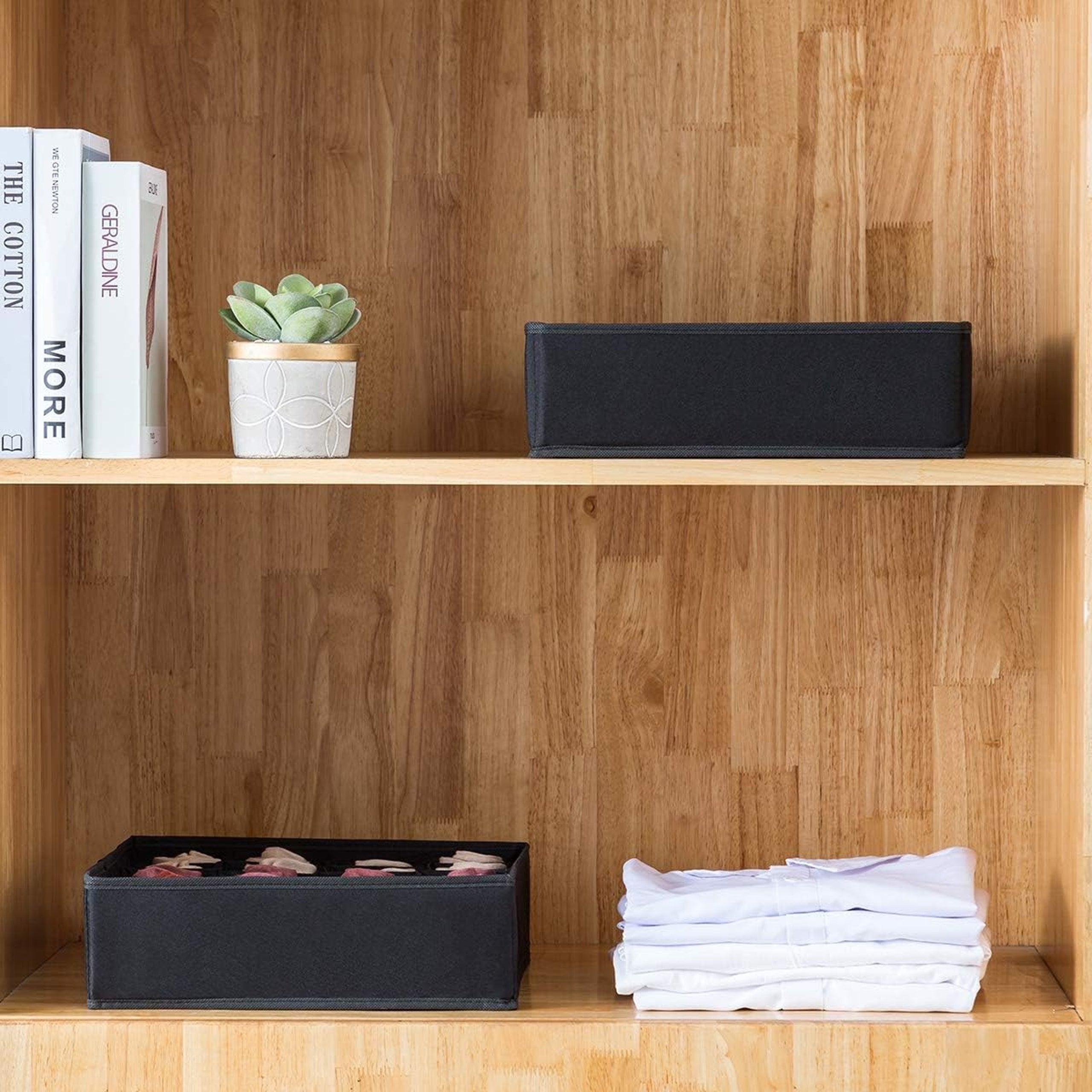 Underwear Organizer for Socks Drawer Insert with 24 Compartments