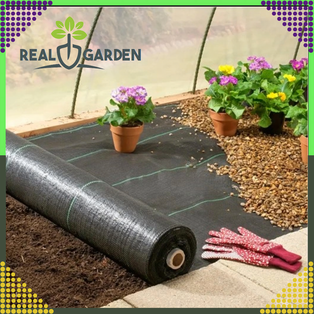 Agro Nonwoven Fabric 90g 0.8x50m Black UV Agrofabric Weed Control Mat (F12)
