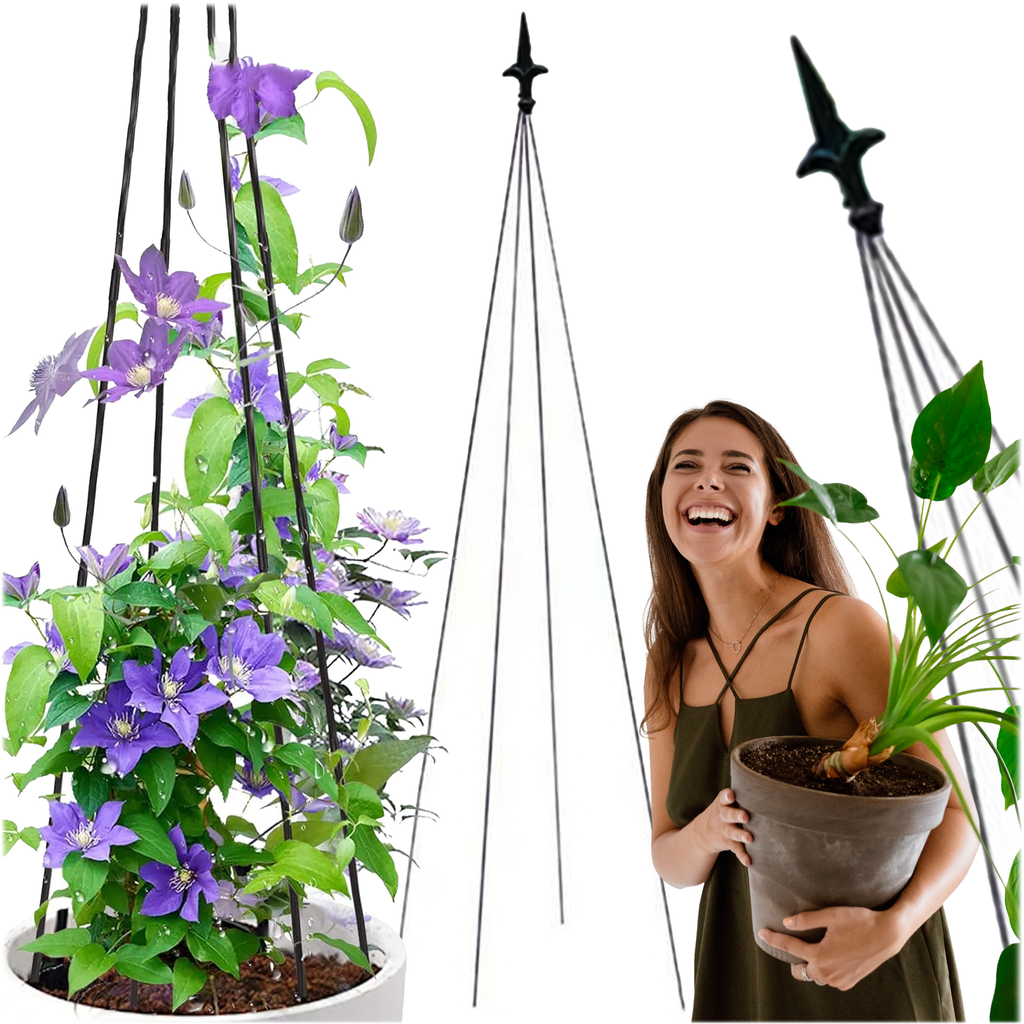 Pergola tugiraam terrassile, metallist lillede ja taimede alus, 150 cm