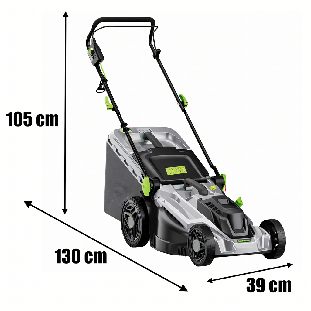 Electric Lawn Mower 2400W 43cm with 50L Grass Collector 20 pcs