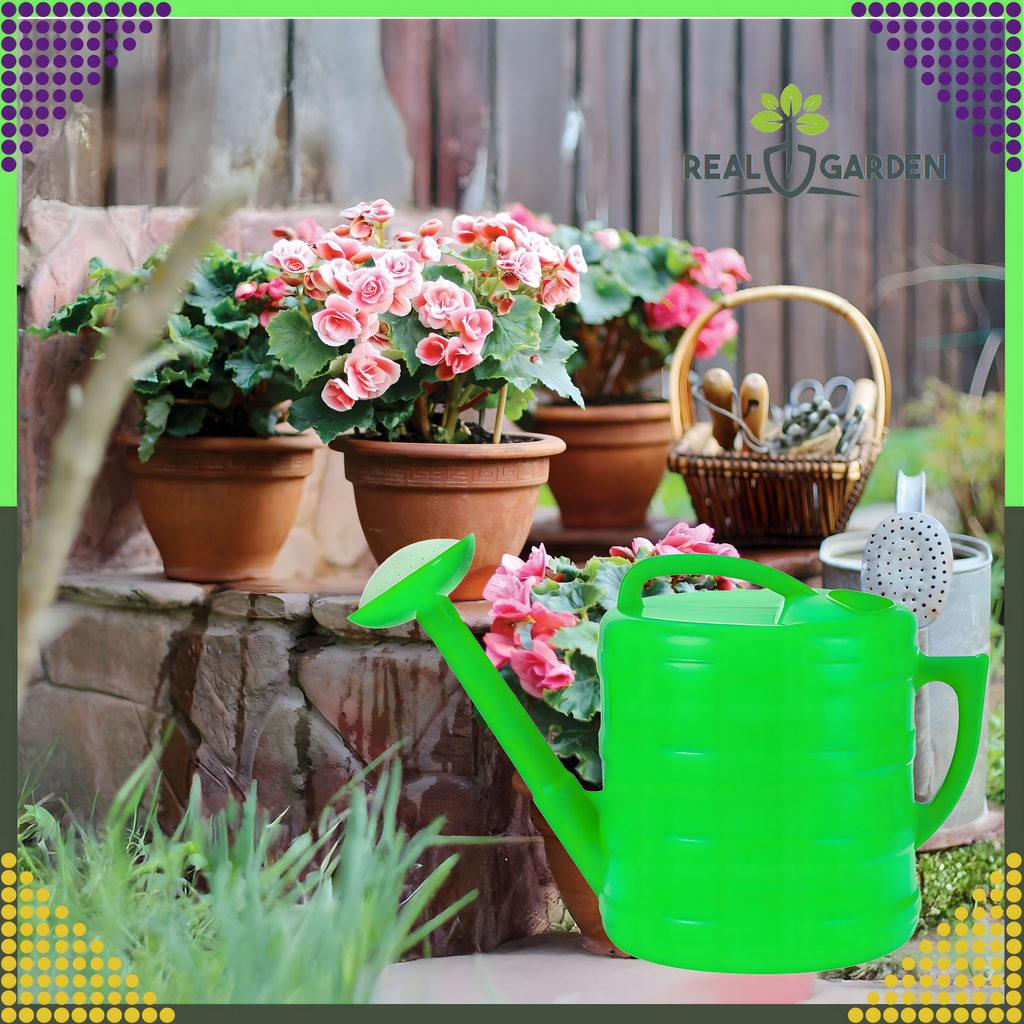 10L Oval Plastic Garden Watering Can with Watering Strainer