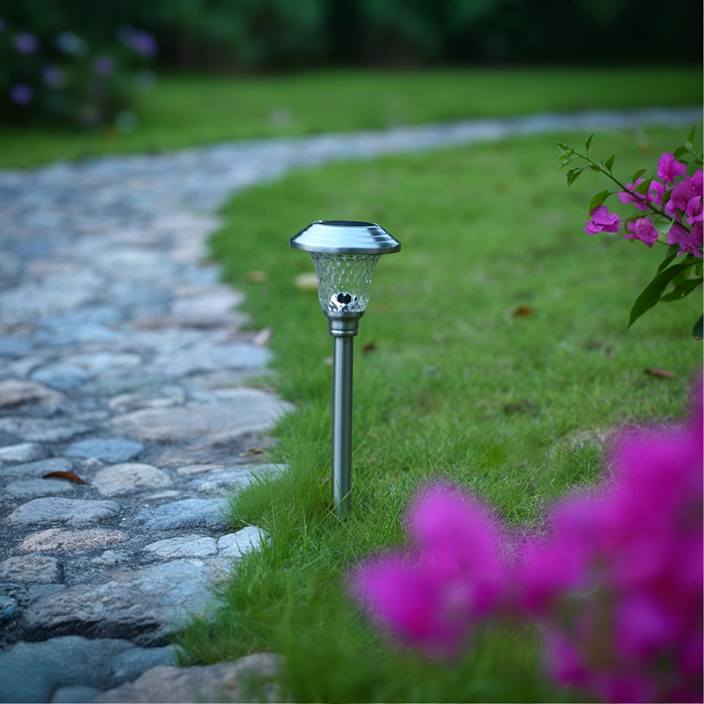 Solar Garden Spike Lights Set 42cm Waterproof Outdoor 6 pcs