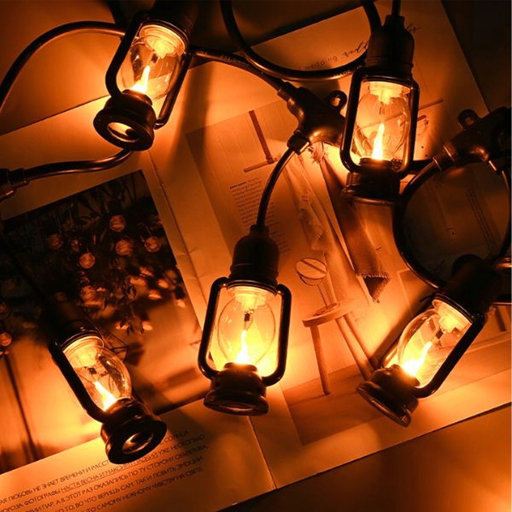 LED Decorative Light Garland 10 pcs Lanterns 10cm 5m