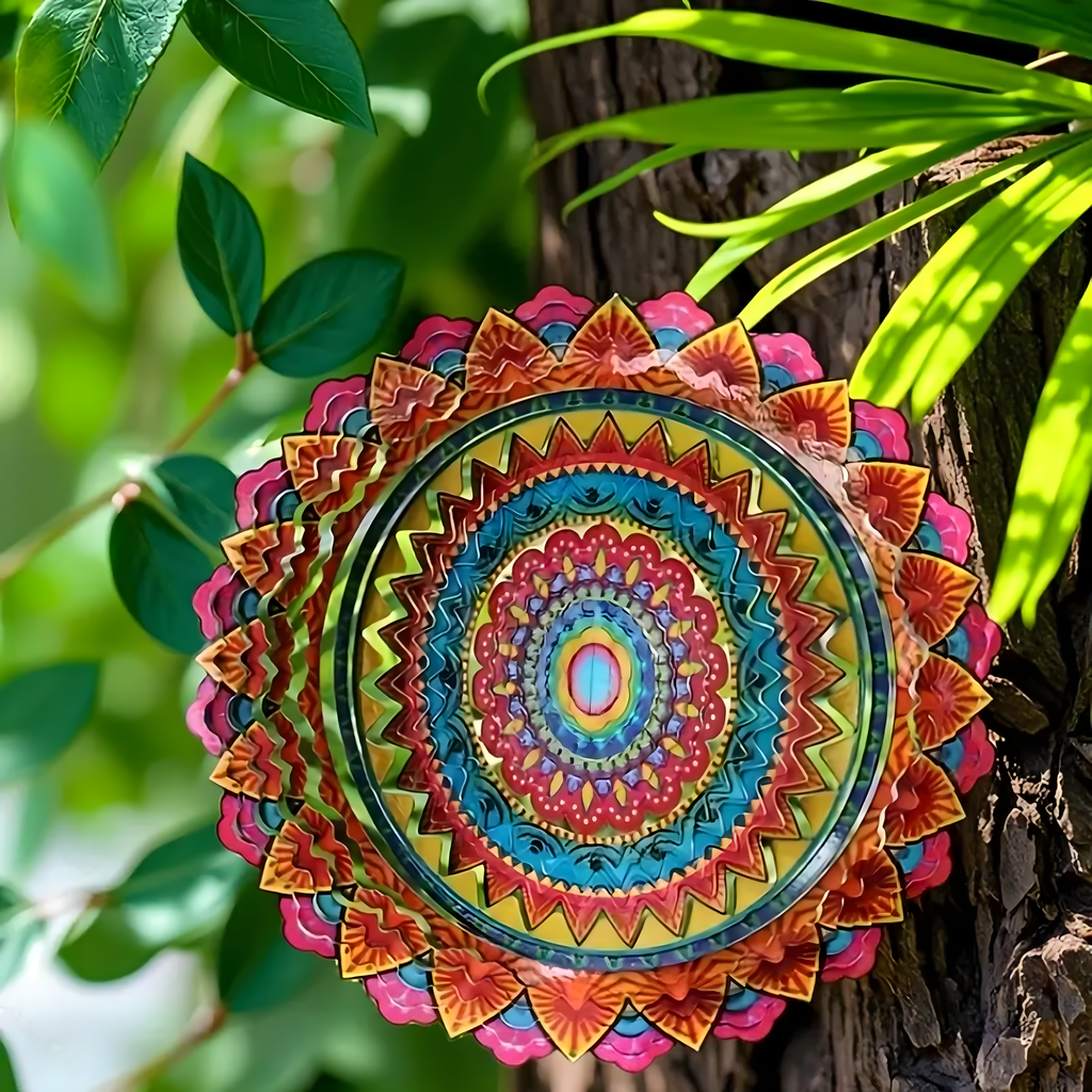 Hanging Spinner Decoration Wind Catcher 12” 3D Mandala
