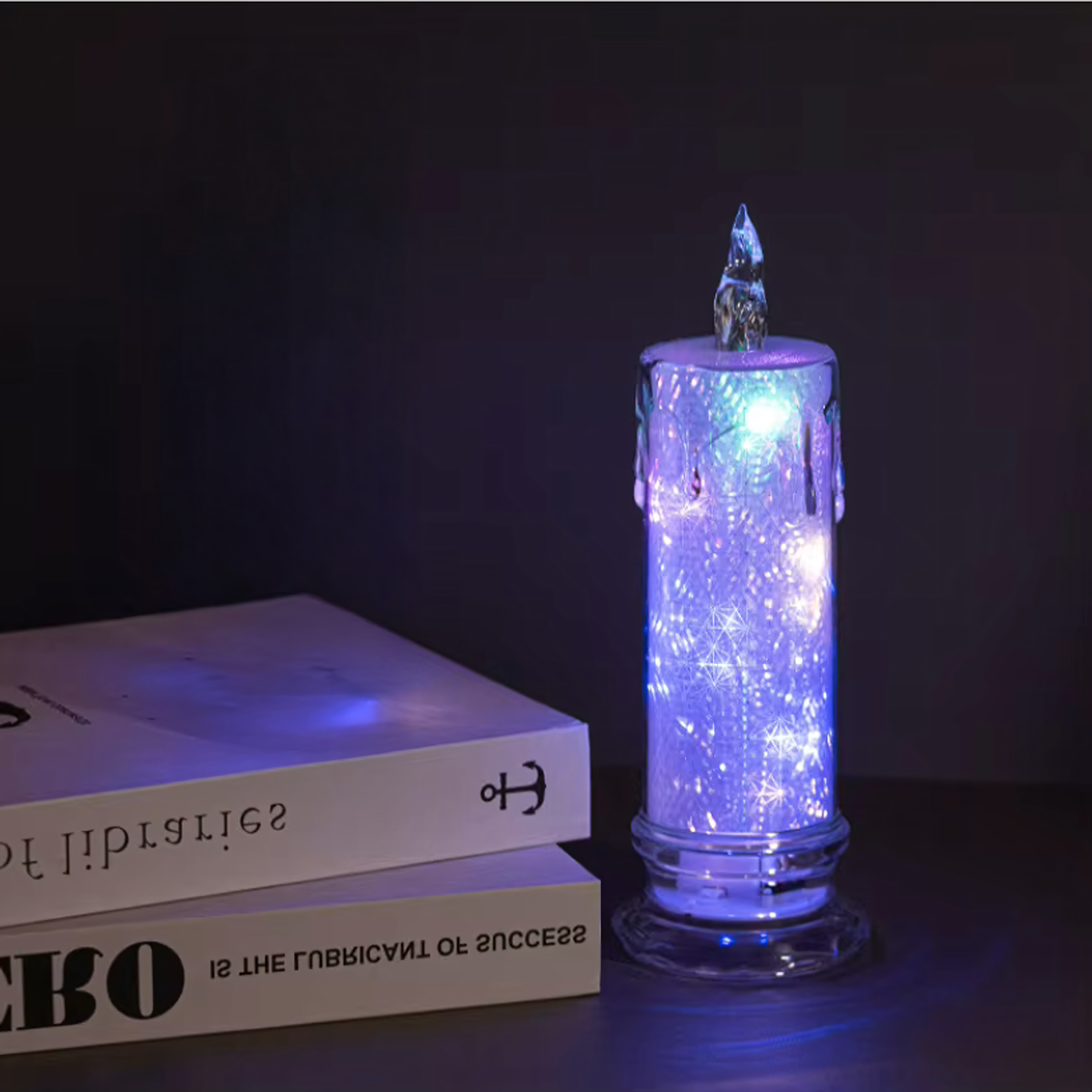 Sädelev LED-küünla sisu 19.5 cm patareitoitega