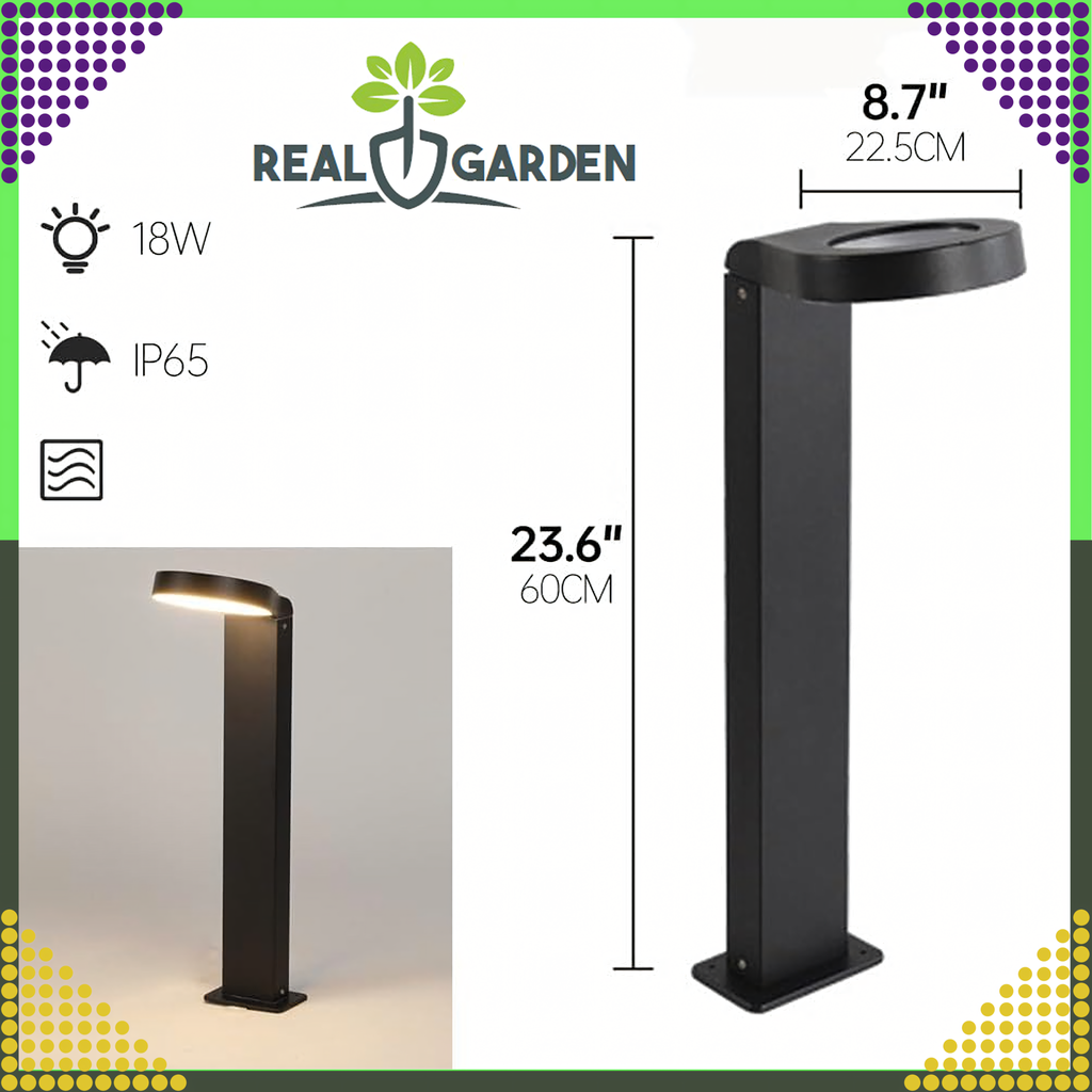 Modernne 18W LED väliaia postlamp 60cm seisev ümmargune