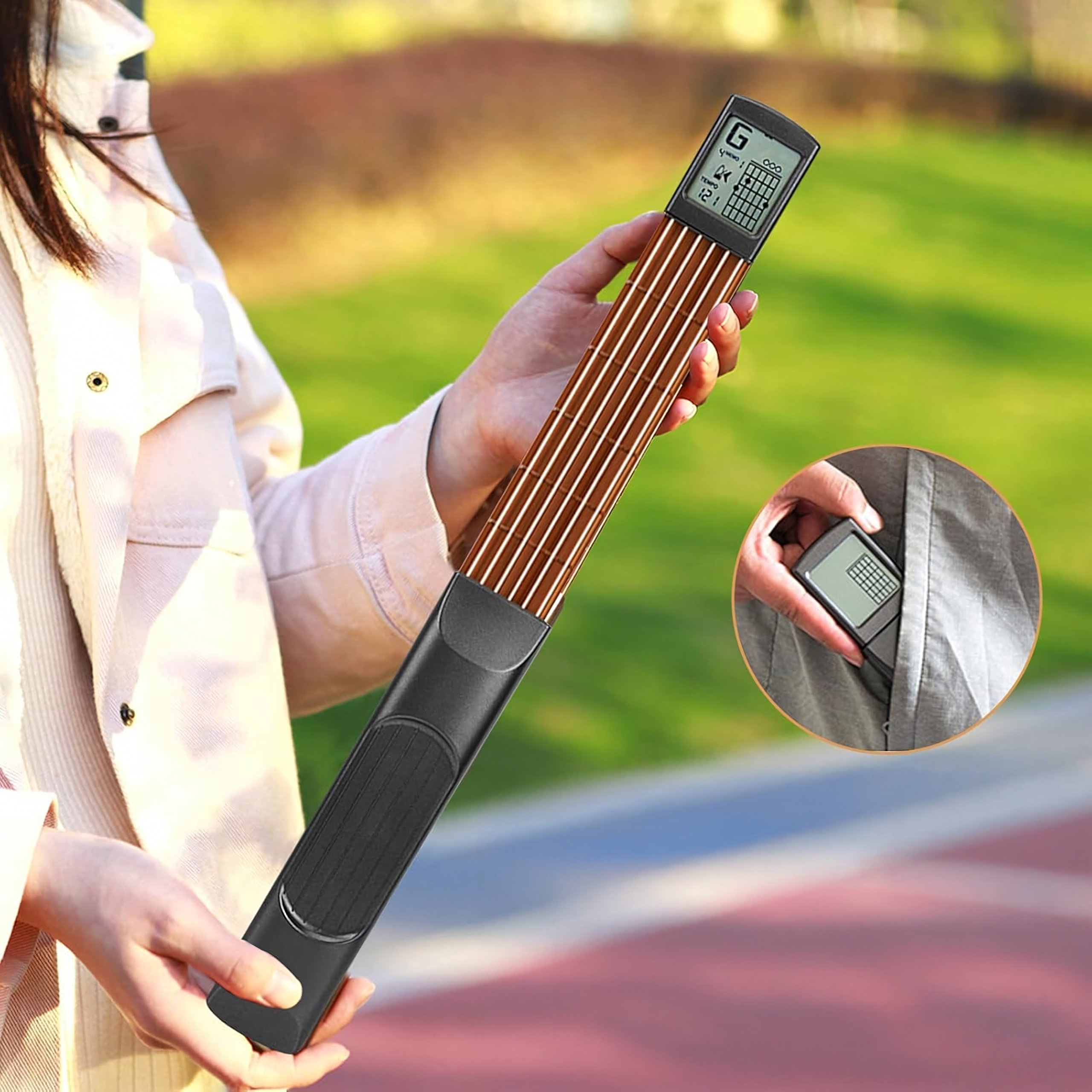 Trainer D'accords Pour Guitare - Aide à Appuyer Sur Les Cordes - Pour Débutants Et Seniors - Noir - 6