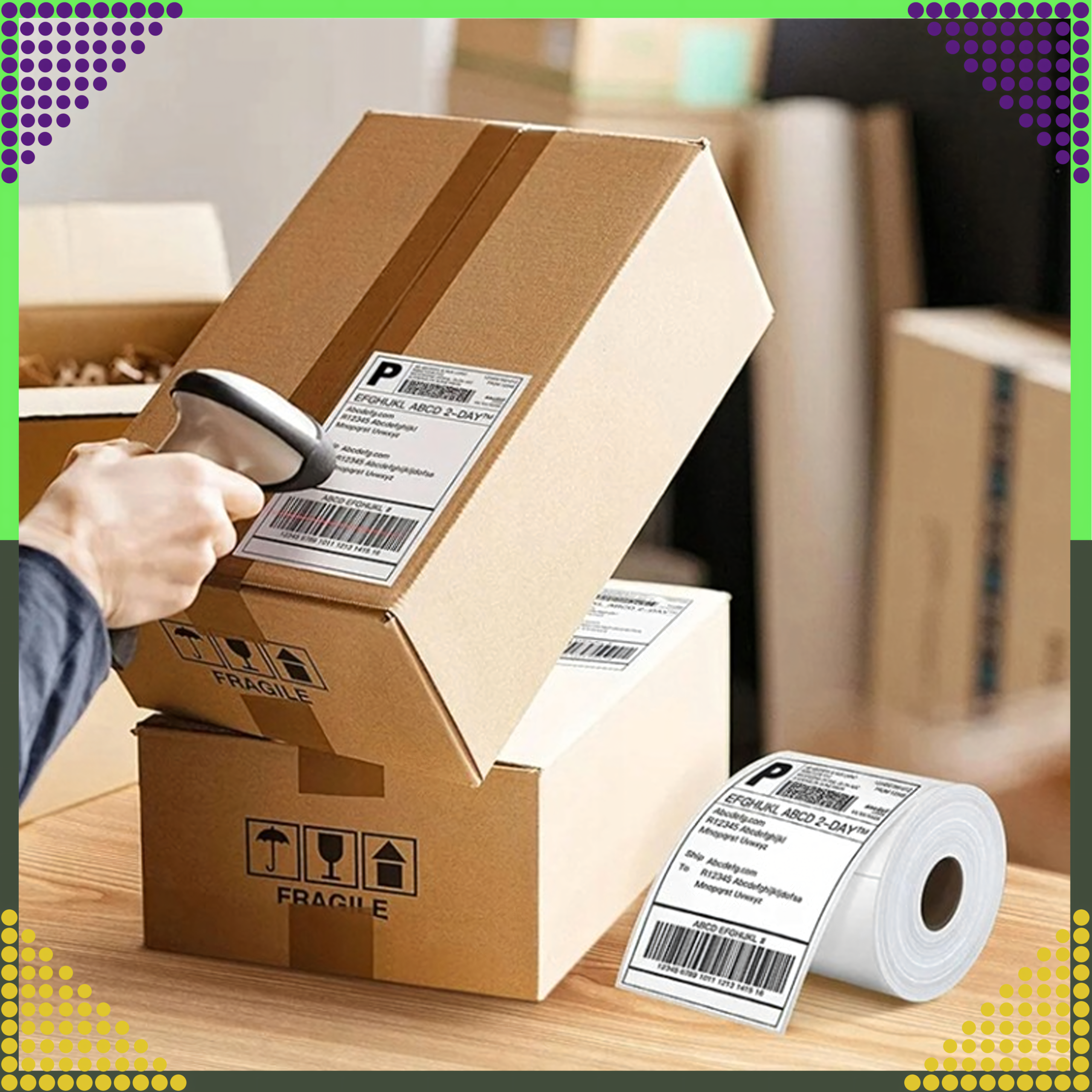 Termokleepsetikett Valge 100x150 mm 500 tk Perforatsioon Rull