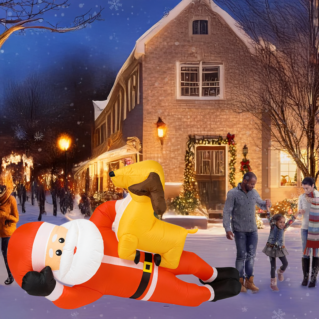 Täispuhutav jõuluvana põhjapõdraga 210cm jõulu Led valgus XXL