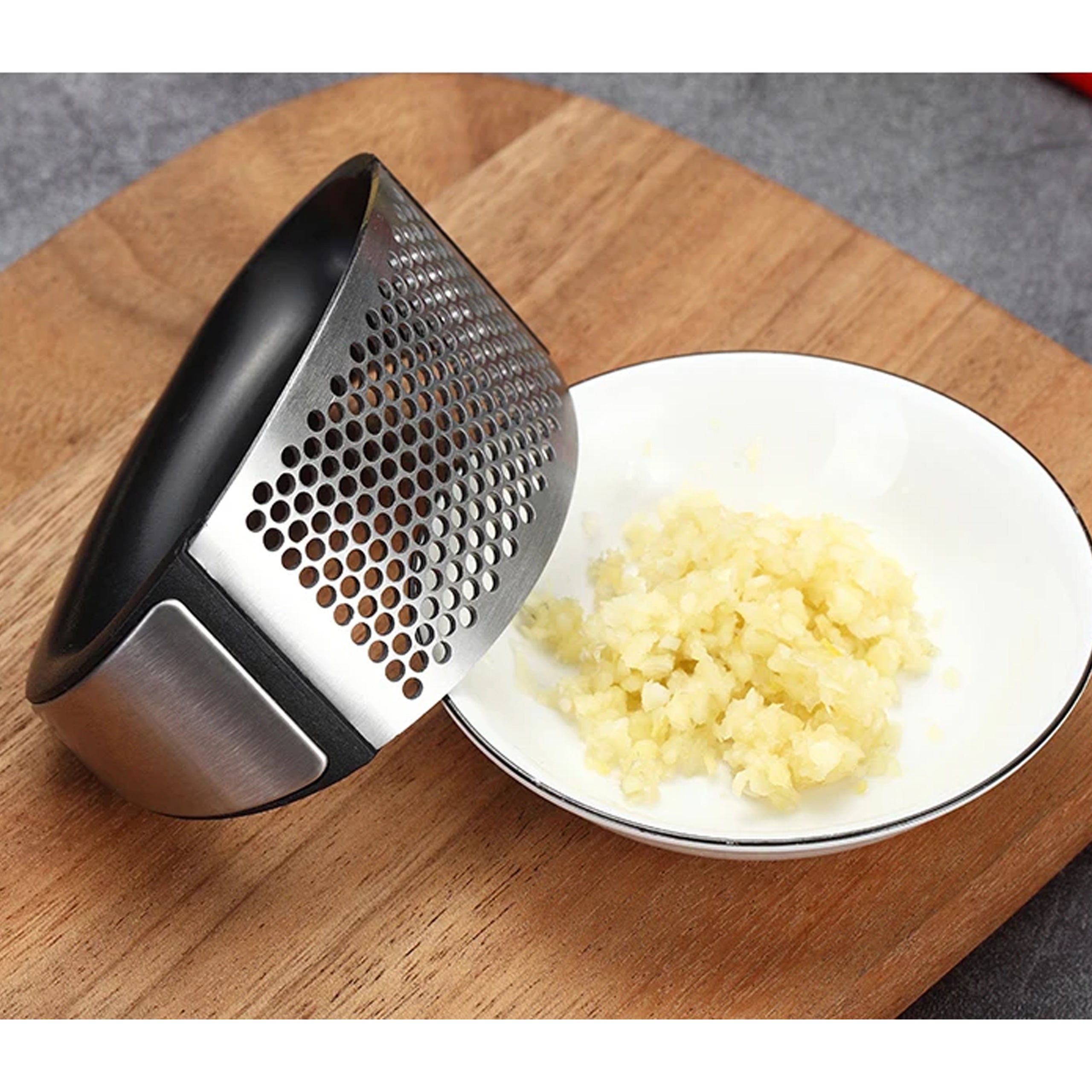 Handheld Garlic Press Crusher Slicer Stainless Steel