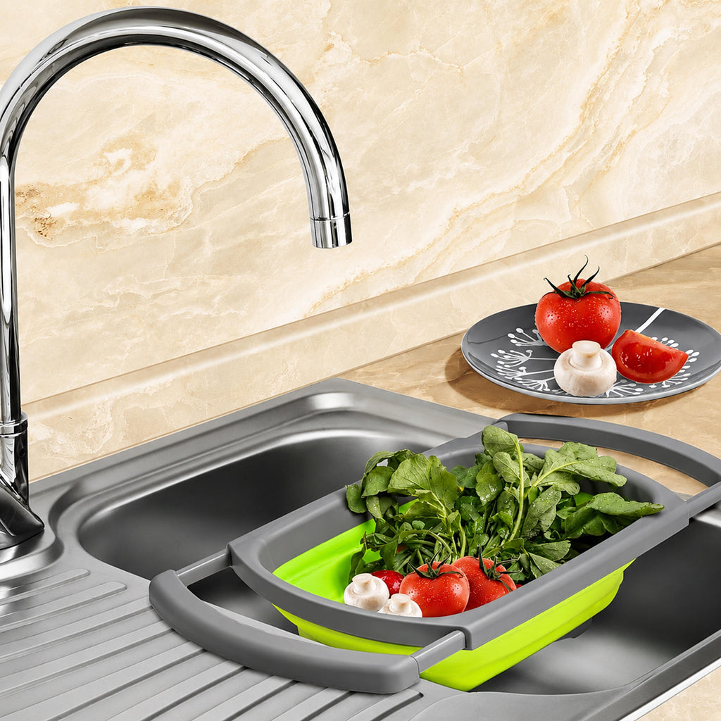 Foldable Silicone Kitchen Colander Drain Rack 61cm