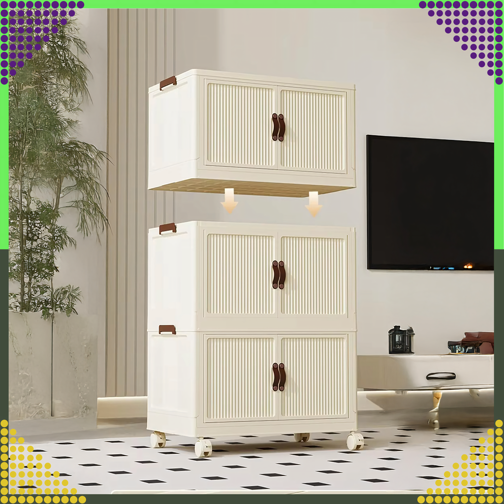 Cabinet Storage Shelf Plastic Organizer Foldable Storage Box