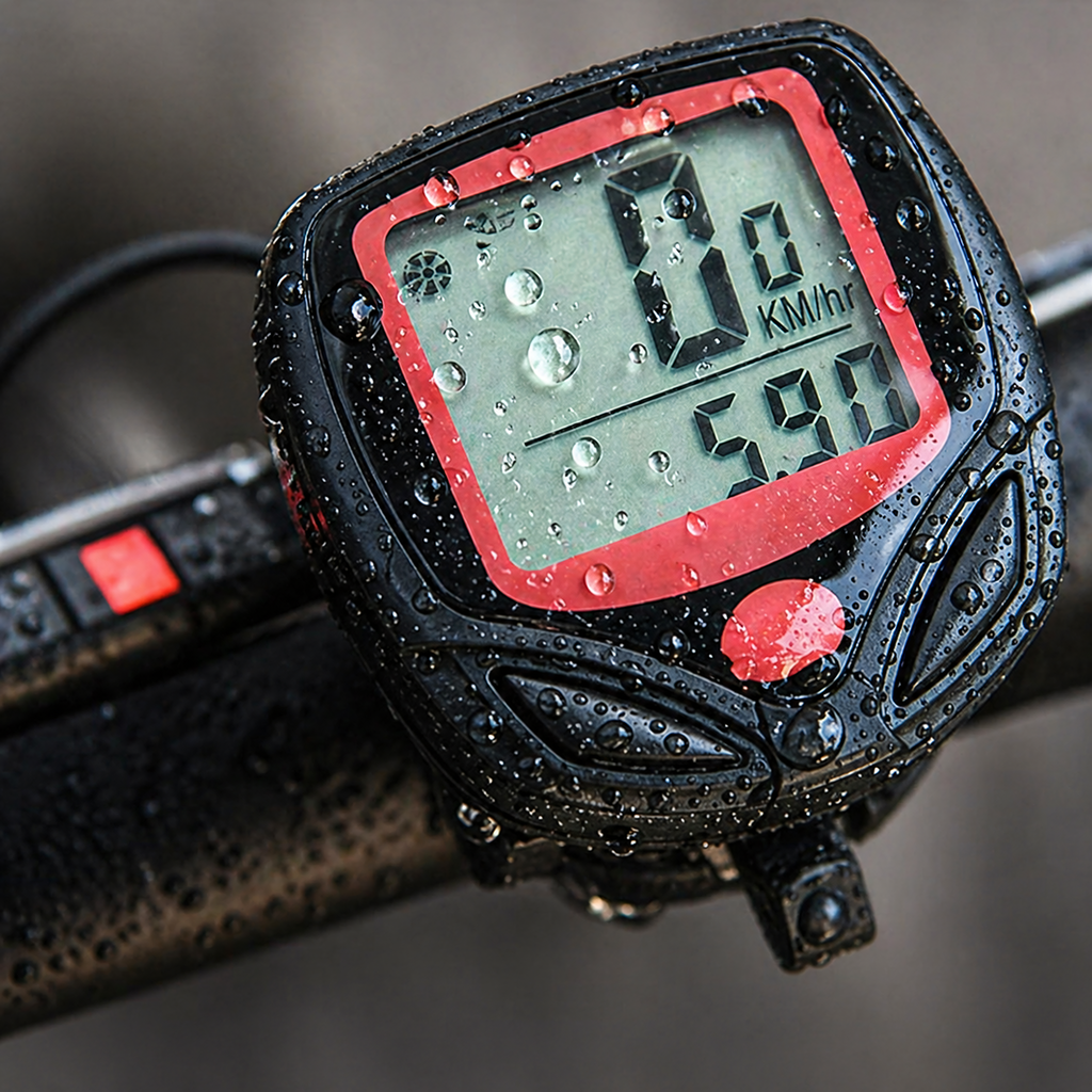 Waterproof Bicycle Computer LCD Speedometer with 15 Functions