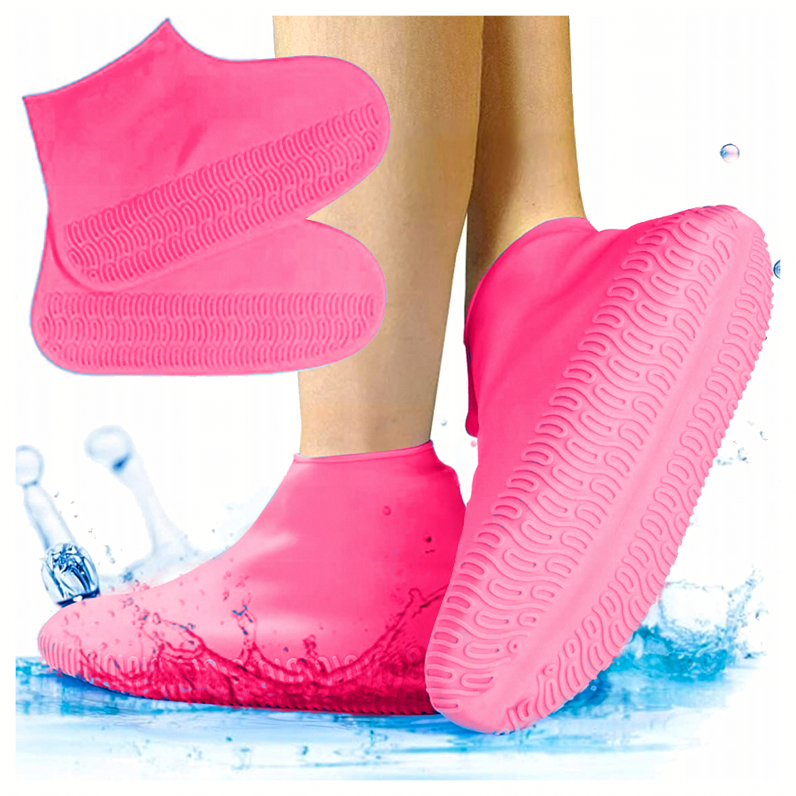 Waterproof Rain Shoe Covers Anti-Slip Wellington Boots L