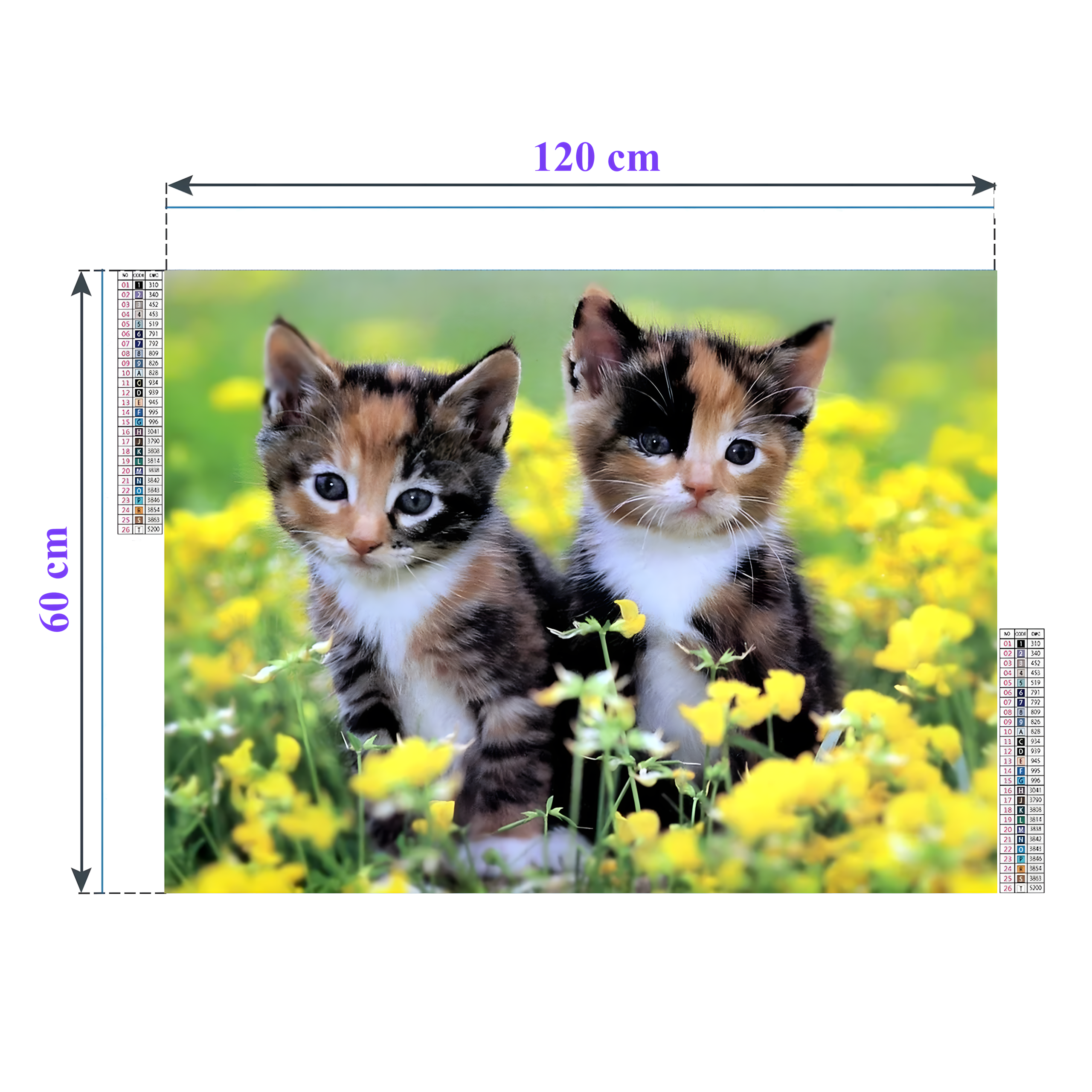 SUUR TEEMANTTIKAND 120x60 Teemantmaal Teemantmosaiik XXL KOMPLEKT