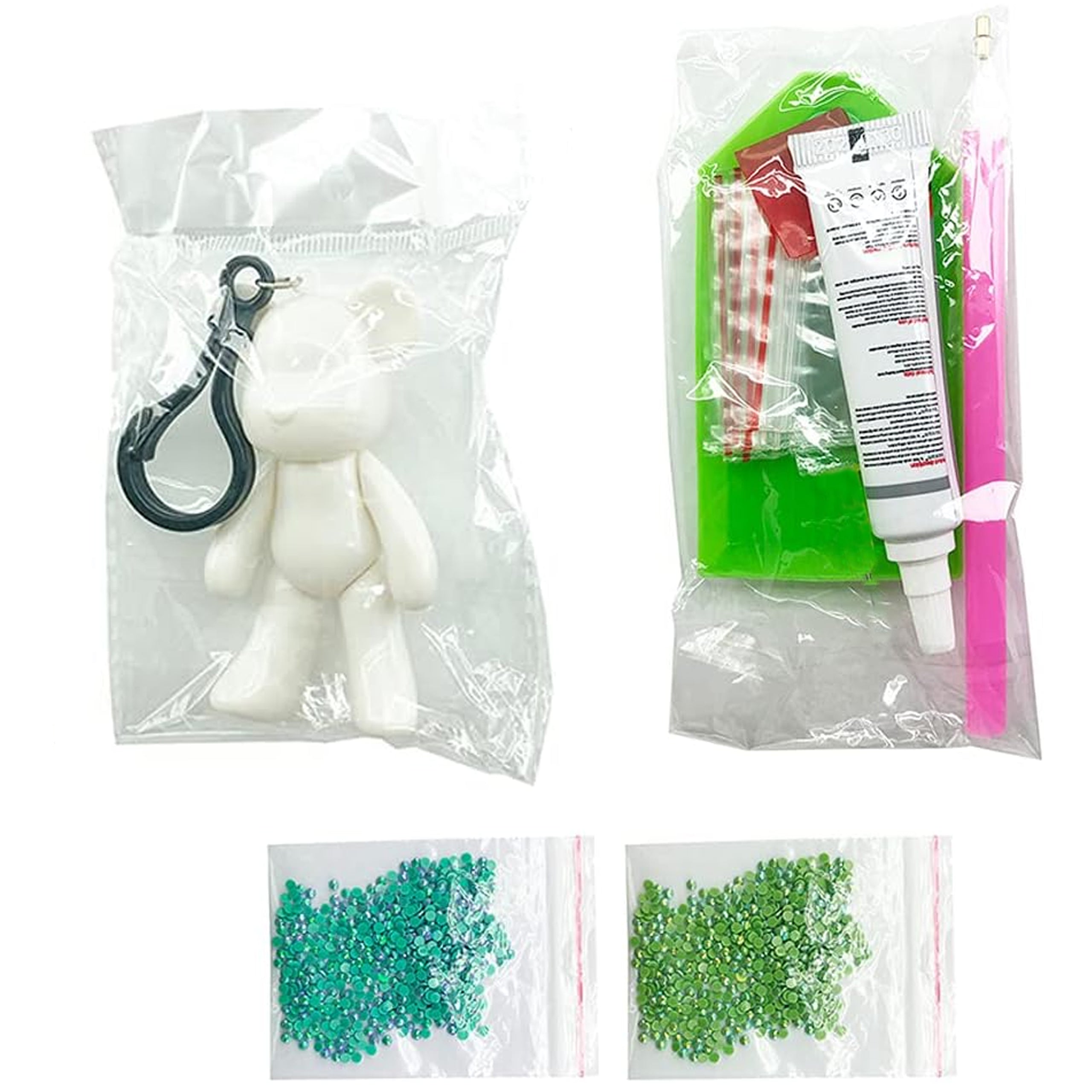 Teemanttikandi isetegemise võtmehoidja karu 6.5 cm