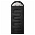 180x Mummy Sleeping Bag 2-in-1 210×75cm Warm Hooded Quilt Black