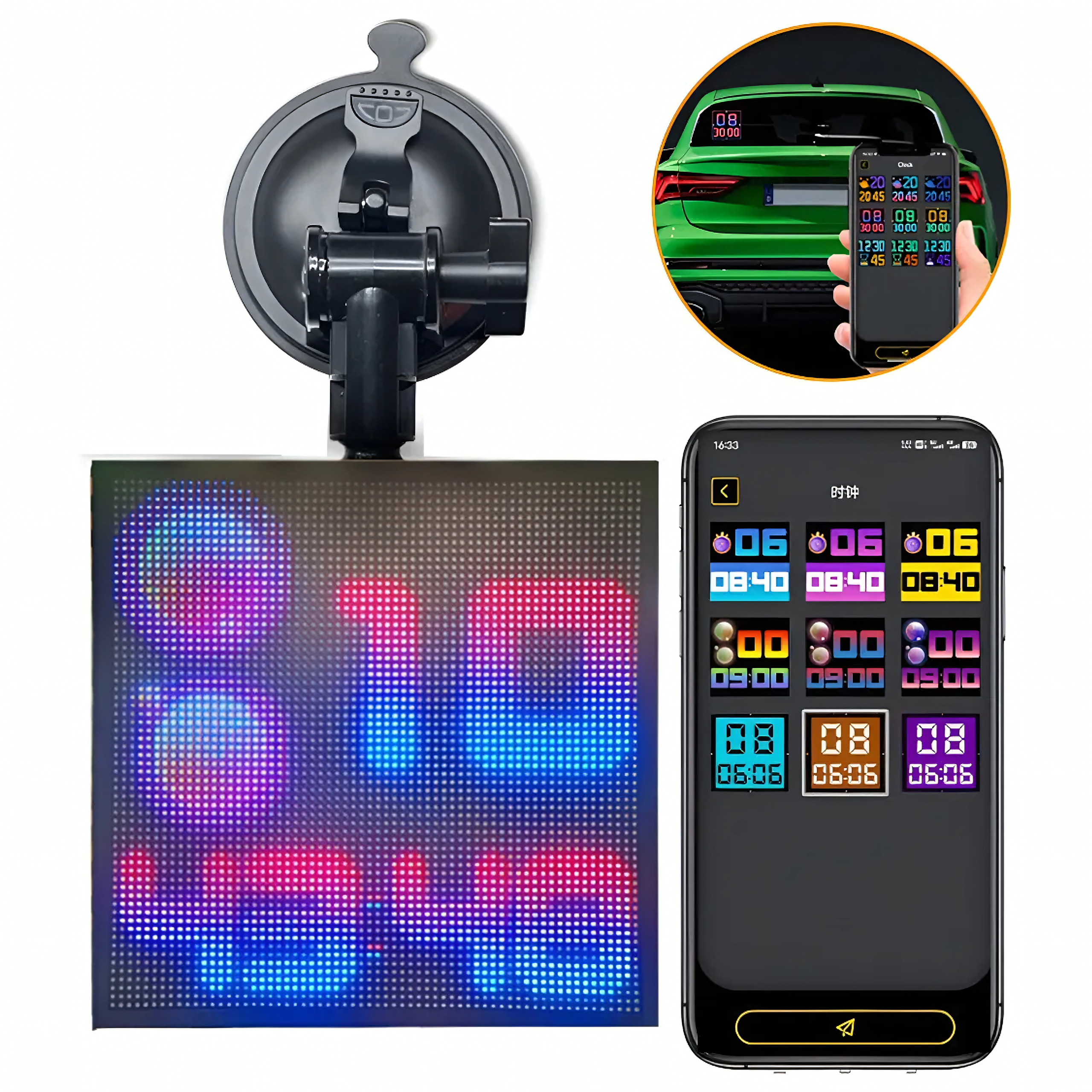 Nutikas LED-ekraan auto tagumise akna animatsioonide kuvamiseks