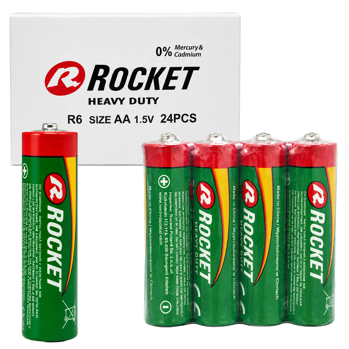 24 tk AA (R6) tsink-süsinikpatareisid 1,5 V R64SH-15811