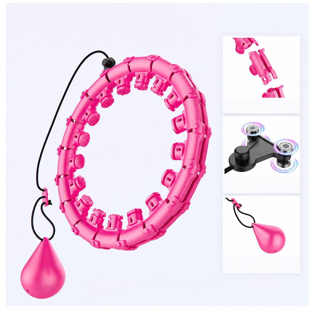 Weighted Hula Hoop with Massage Nodes Foldable Plus Size