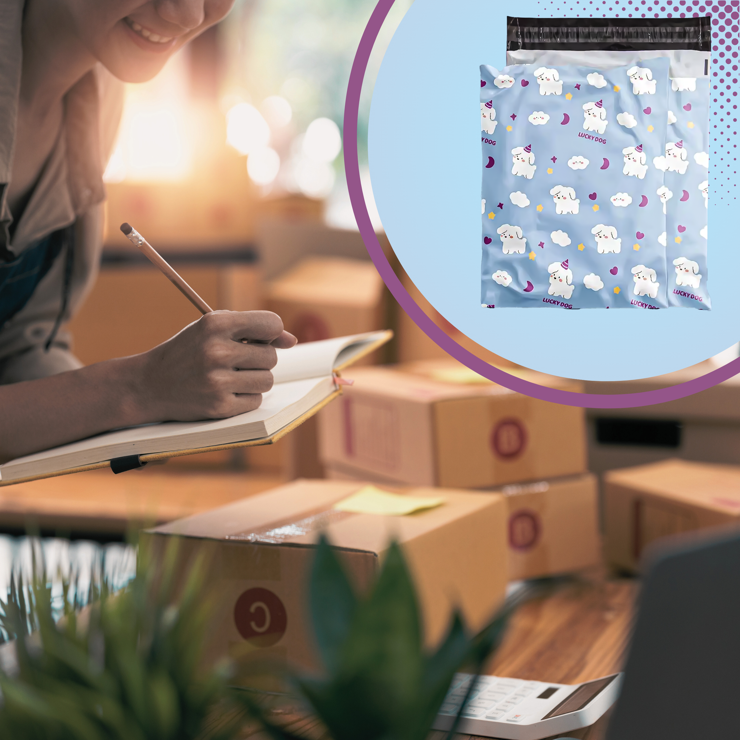 KULLERI FOOLIUMPAKID TUGEVAD FOOLIUMÜMBRIKUD 380X520 LUCKY DOG 50 tk