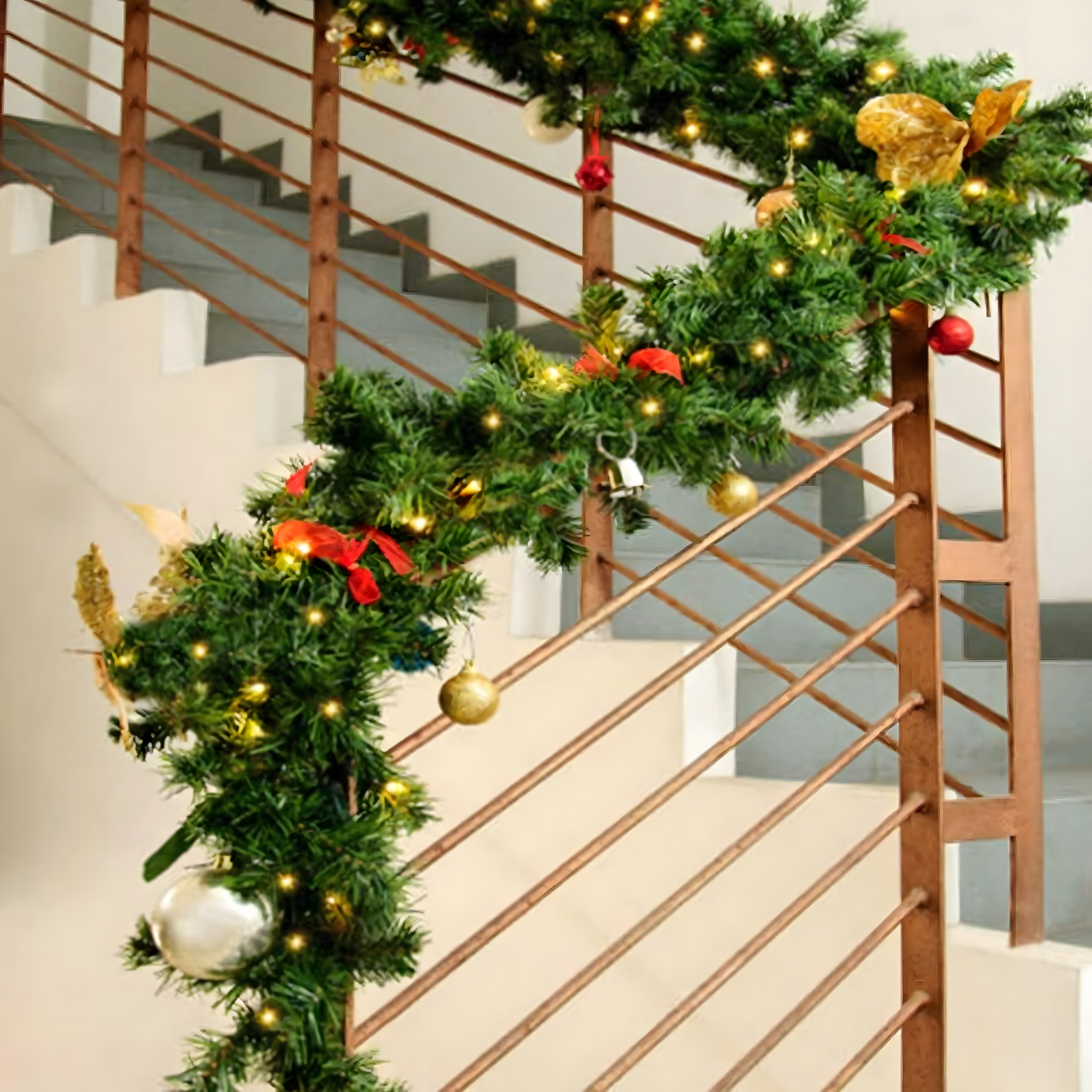 Jõulupuu valguskett, LED-kett, kamin, 2.7 m, jõulukuulid