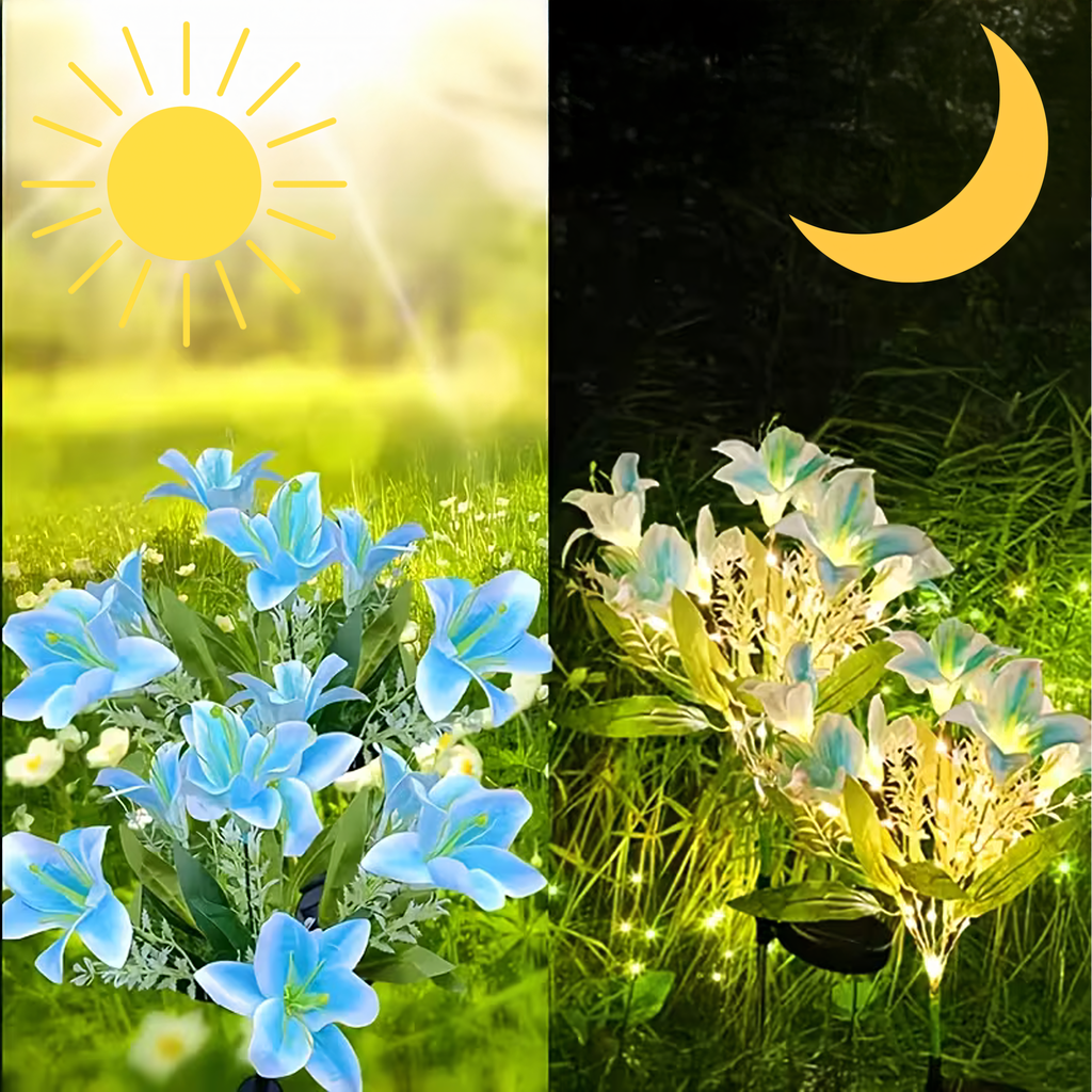 Solar Garden Spike Lamp Lily Flower LED Decoration