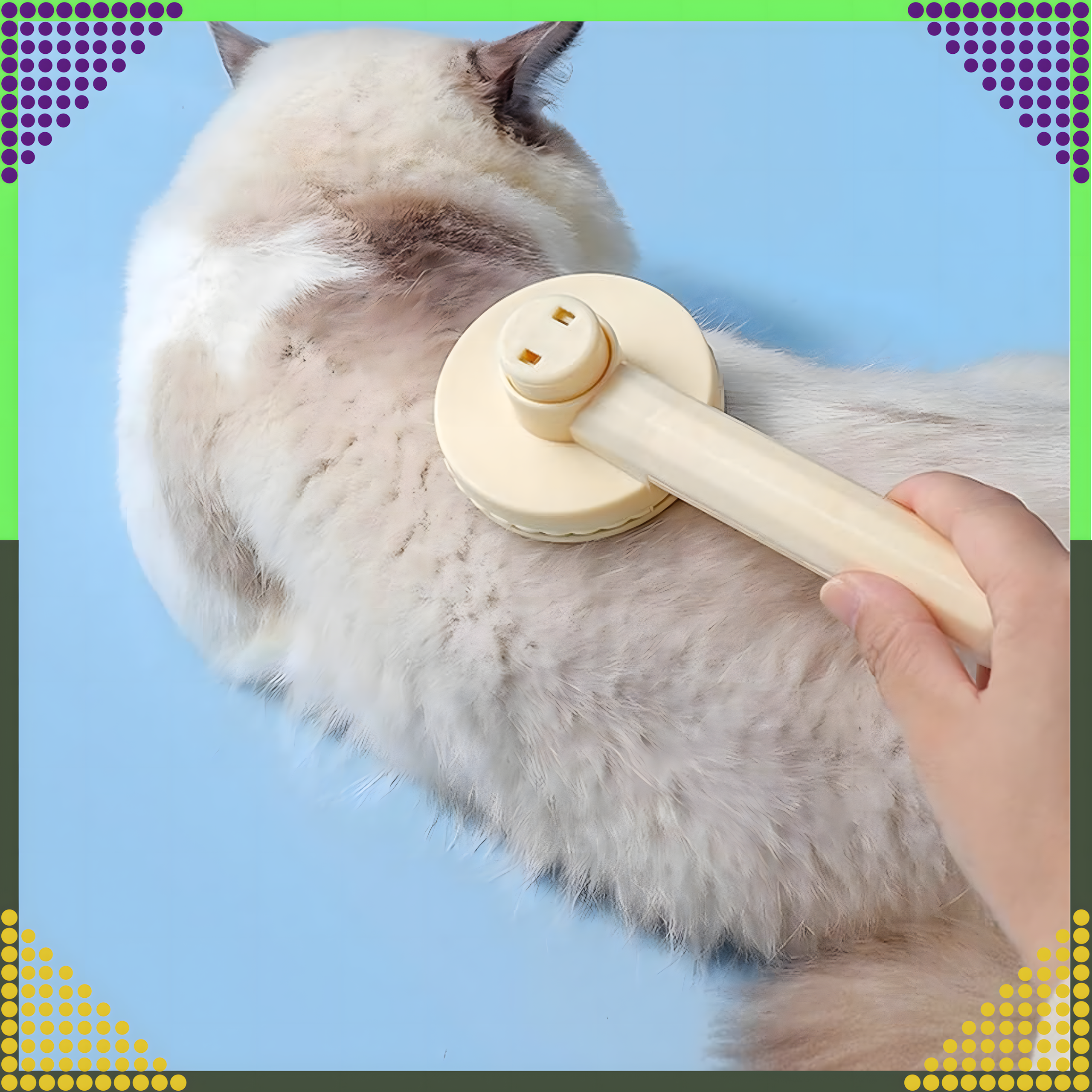 Isepuhastuv hari koera- ja kassikarvadele, ergonoomiline kamm