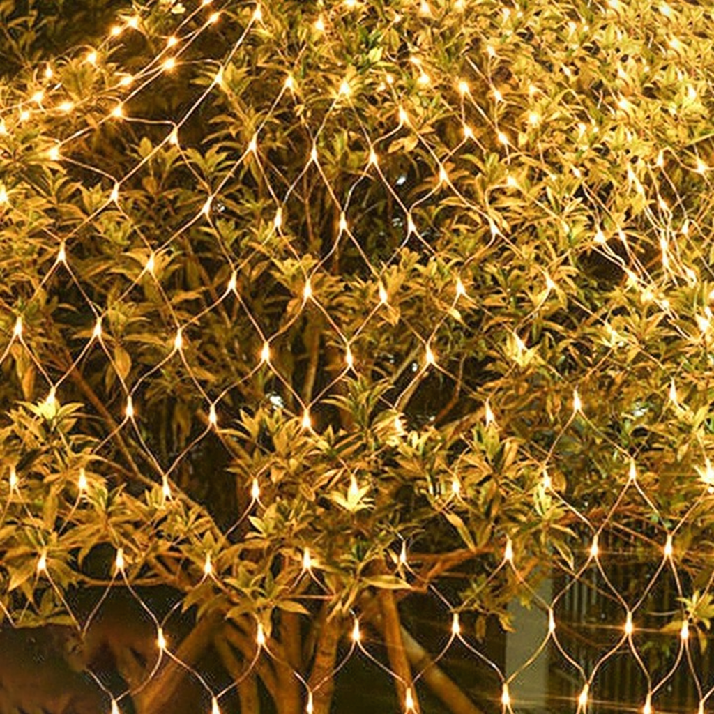 Jõuluvalguskardin 144 LED-i soe valge 2 × 2 m 8 režiimi RC-K-1900