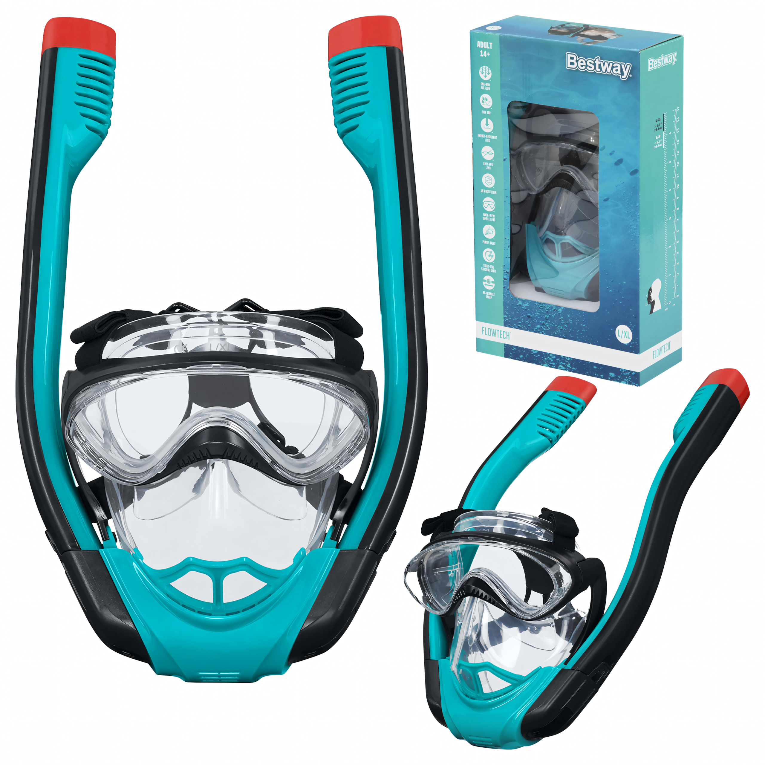 Bestway 24058 sukeldumismask täismask snorkeldamiseks L/XL