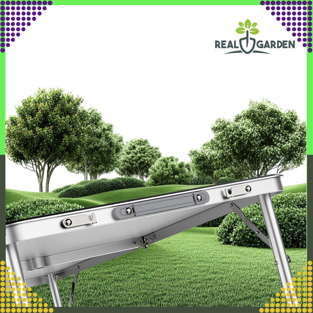 Set: Folding Camping Tourist Table, Large, 4 Chairs, Suitcase