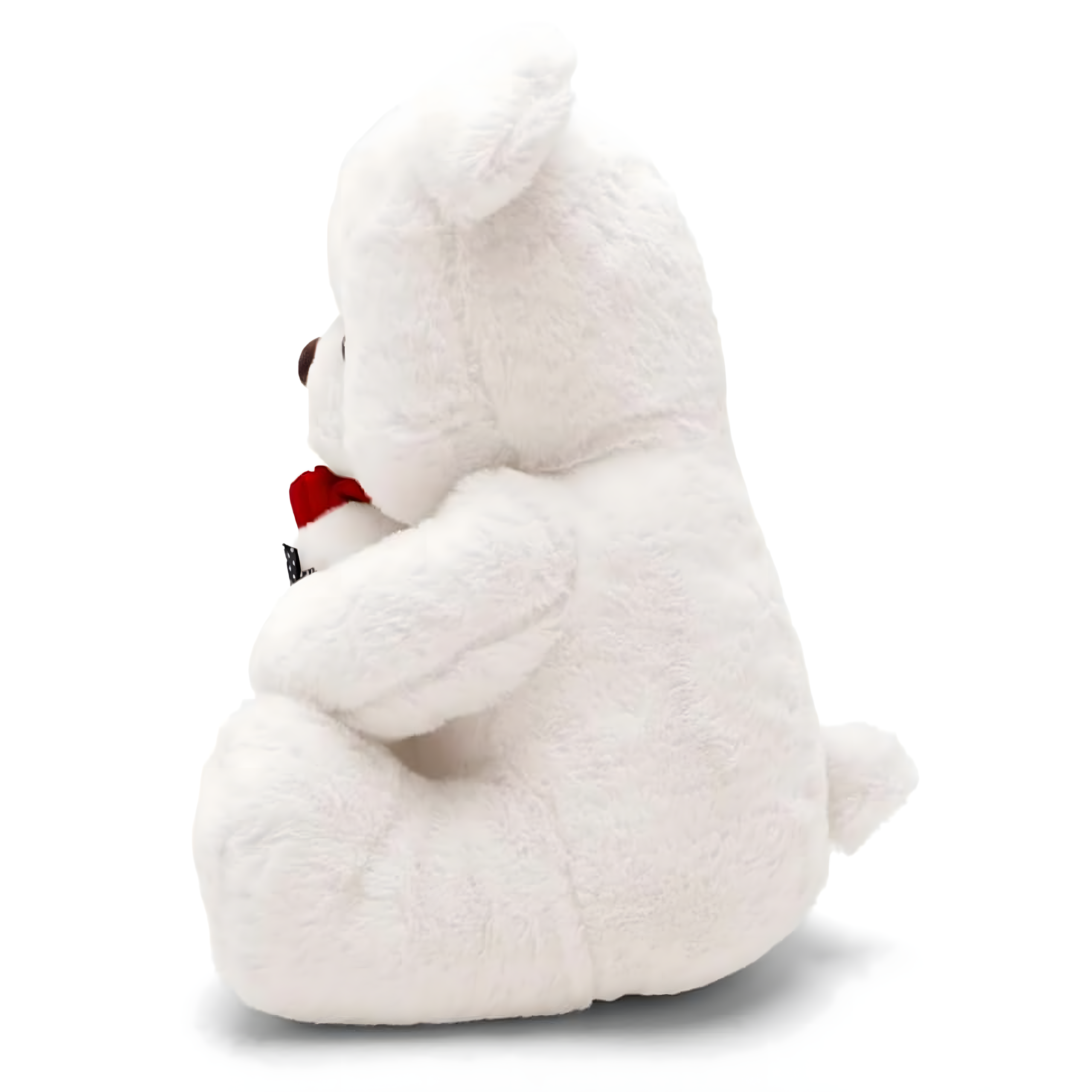 40x Valge kaisukaru tüdrukule 32 cm punase roosi ja lipsuga